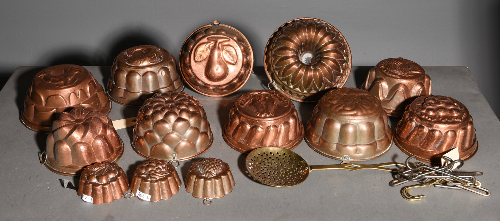 14pcs Assorted Copper Molds & a Brass Spoon (1 of 5)