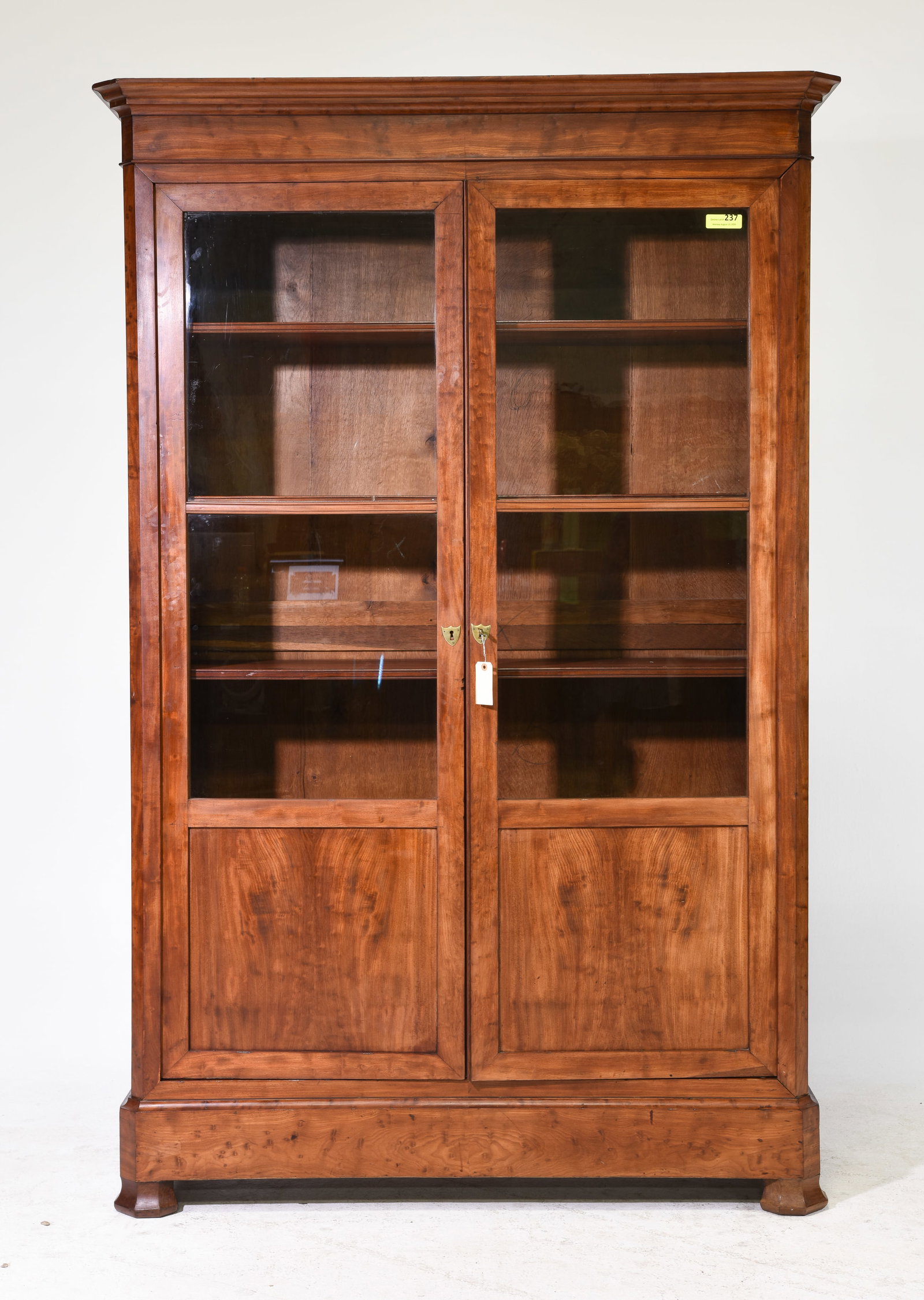 French Double Door Mahogany Bookcase (1 of 7)