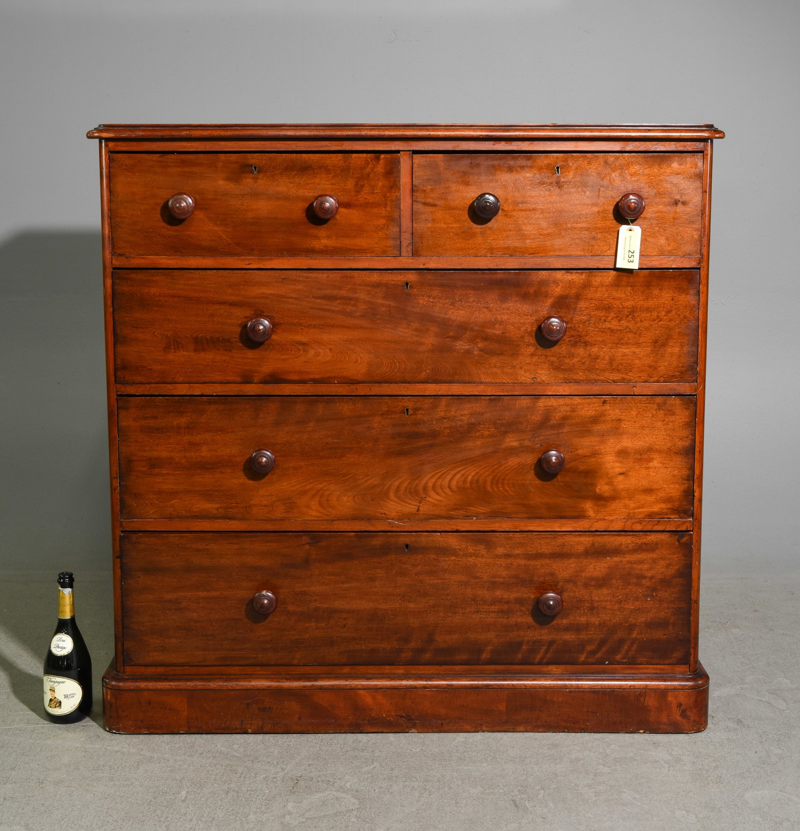 British Mahogany Large Five Drawer Chest c.1920's (1 of 5)