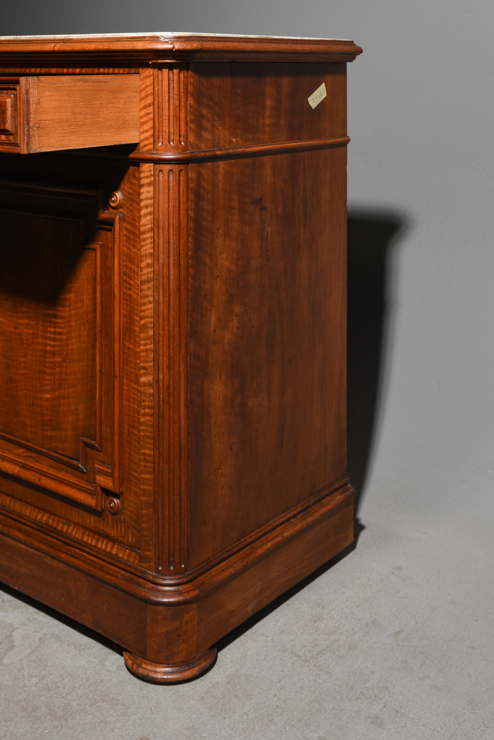 French Walnut Marble Top Sideboard / Buffet - 5
