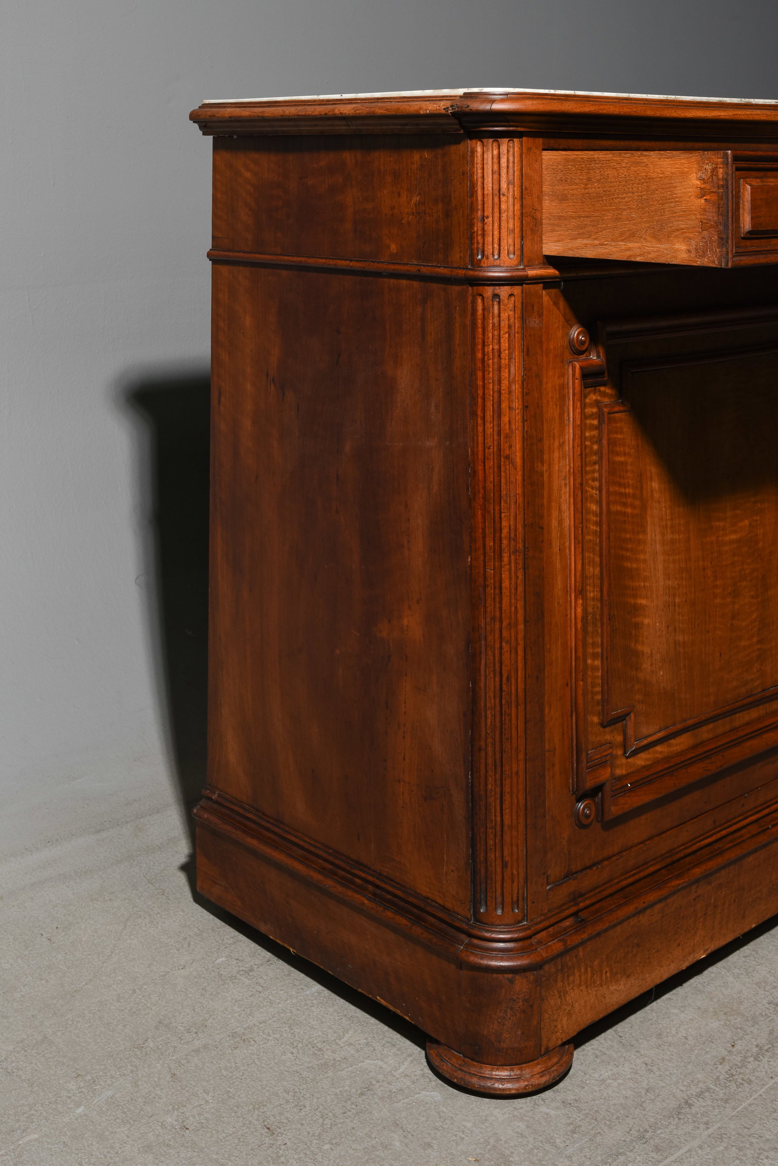 French Walnut Marble Top Sideboard / Buffet - 6