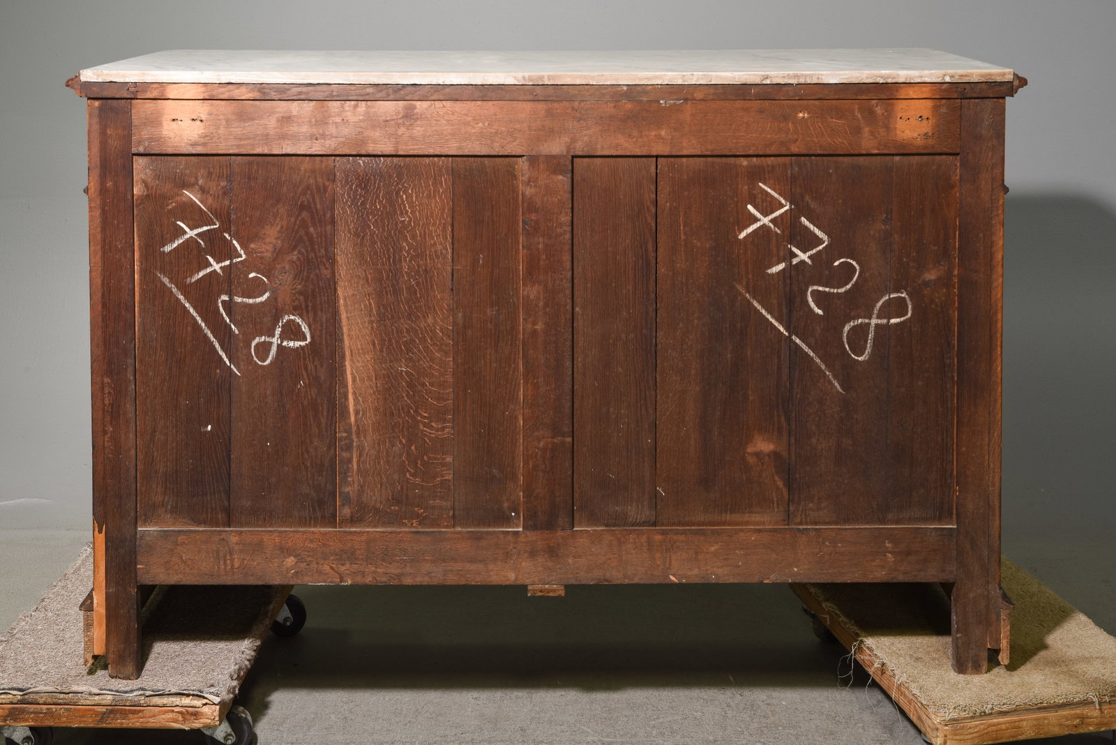 French Walnut Marble Top Sideboard / Buffet - 7
