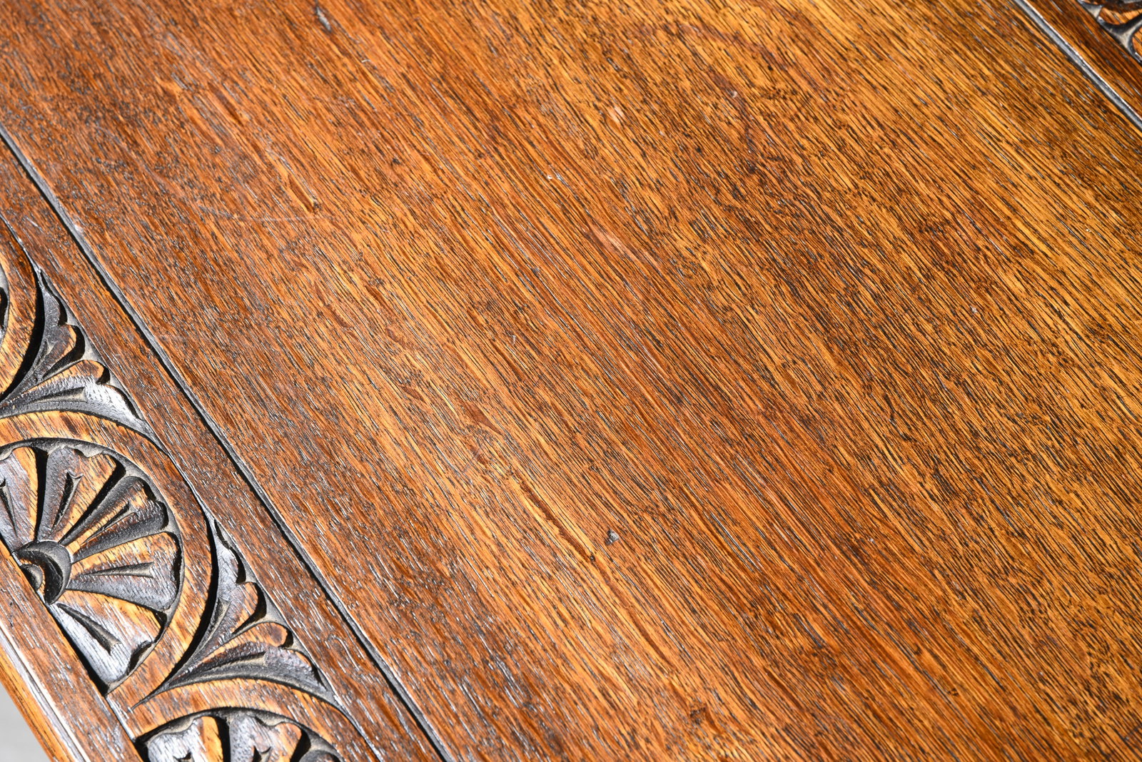 British Carved Oak Rectangular Table - 4