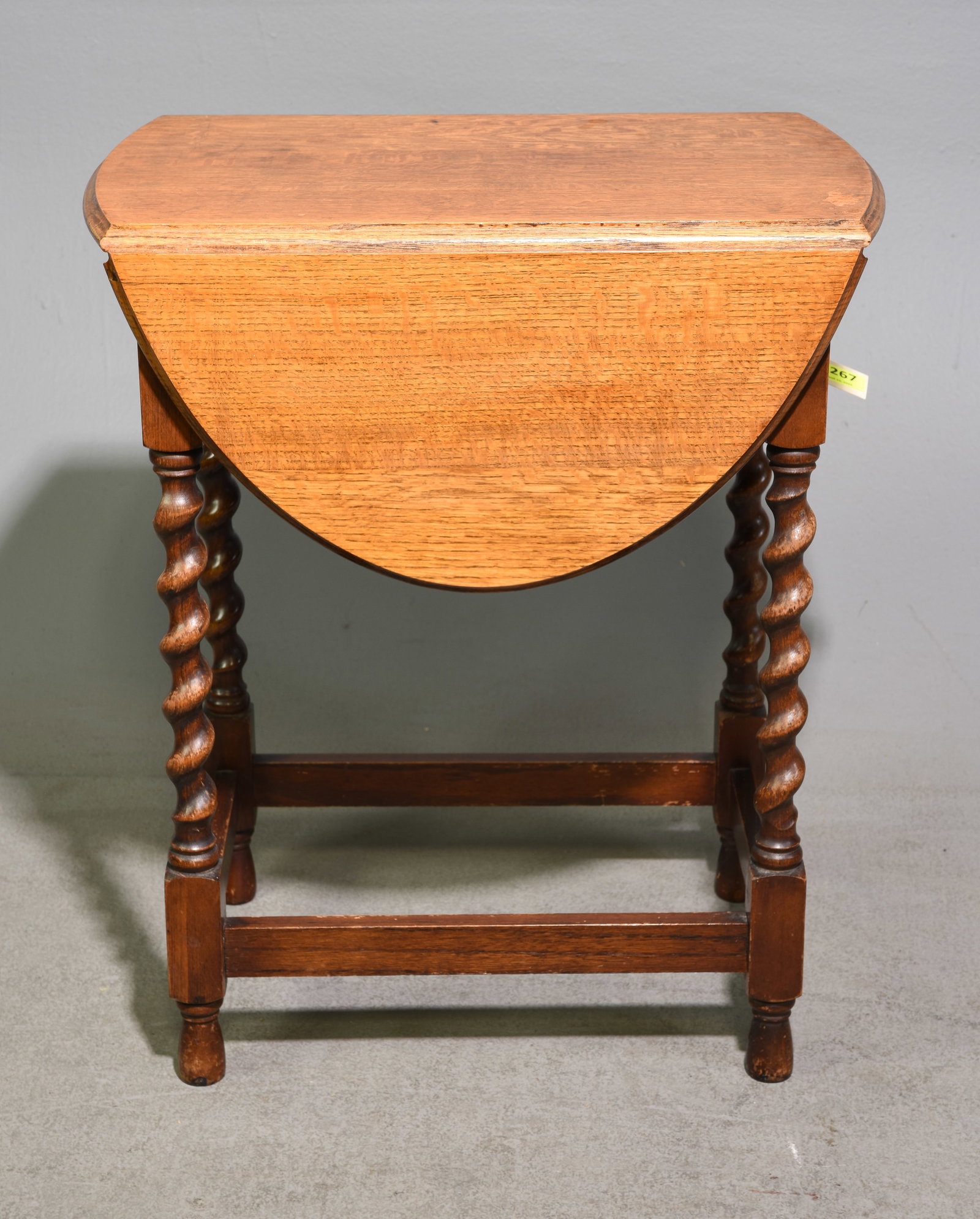 British Oak Barley Twist Drop Leaf Table #4 (1 of 4)