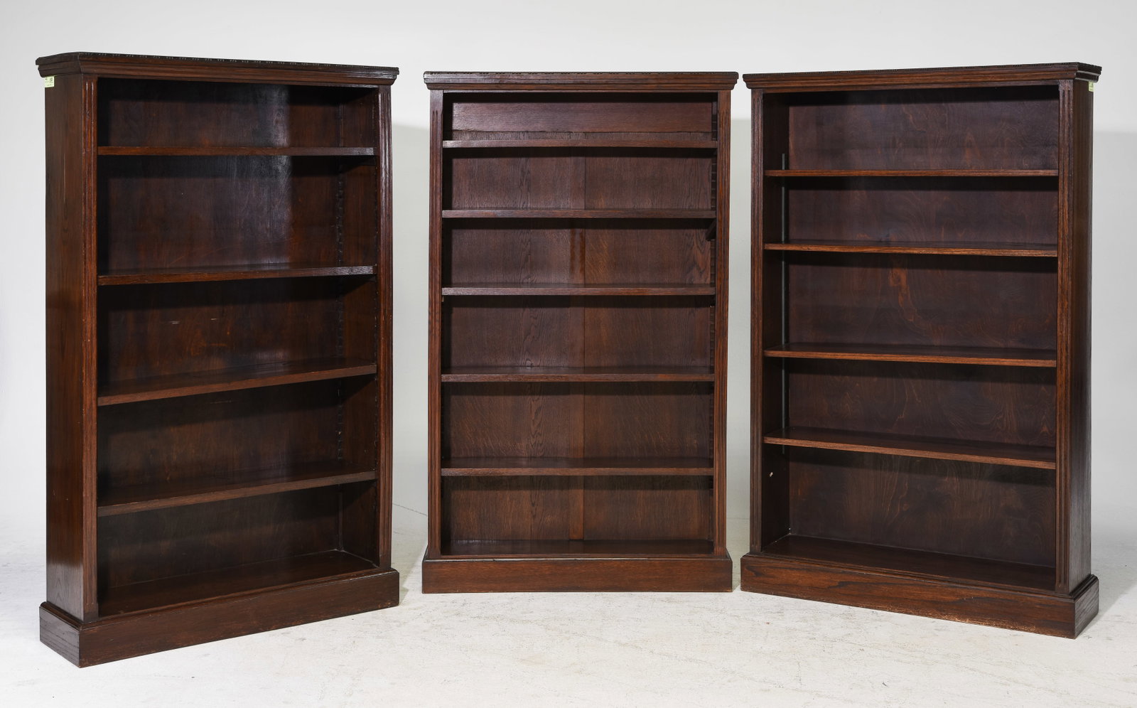 3 British Jacobean Oak Open Bookcases (1 of 4)