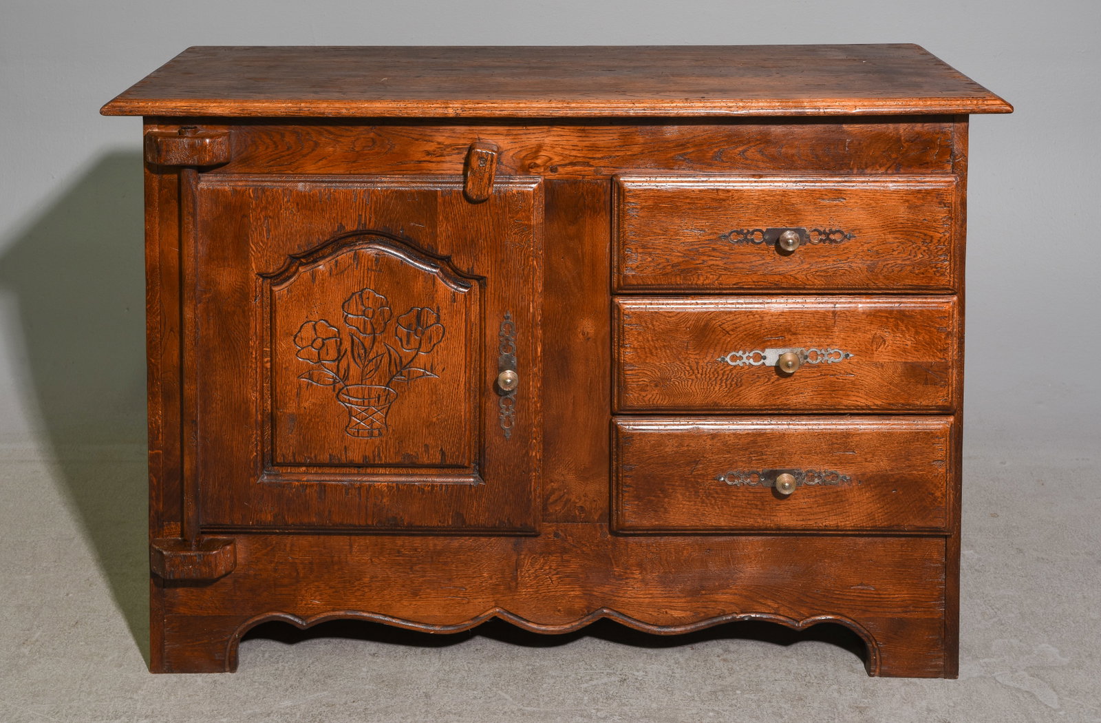 British Carved Oak Cabinet / Buffet (1 of 6)
