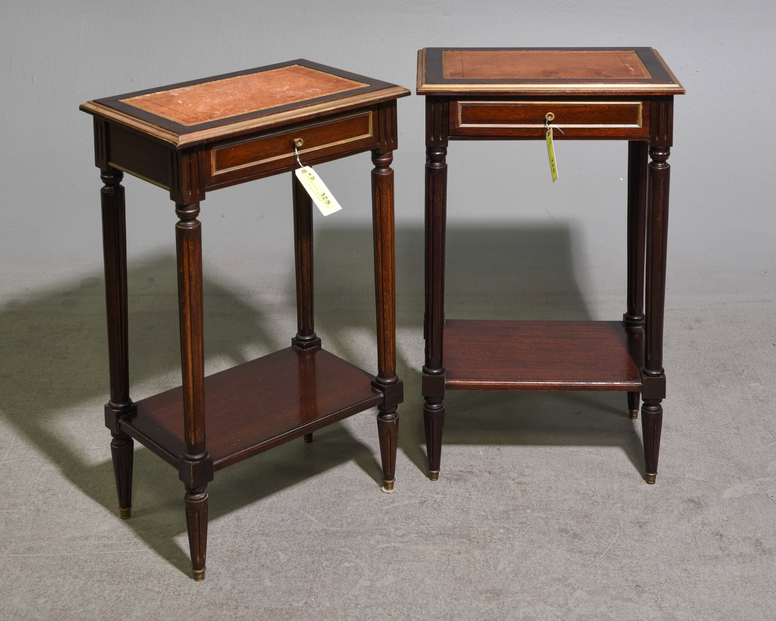 Louis XVI Style Mahogany Glass Top Serving Table (1 of 4)