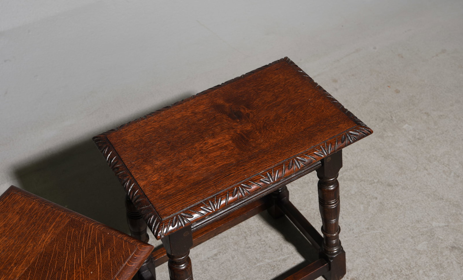 2 British Oak Joint Stools - 3