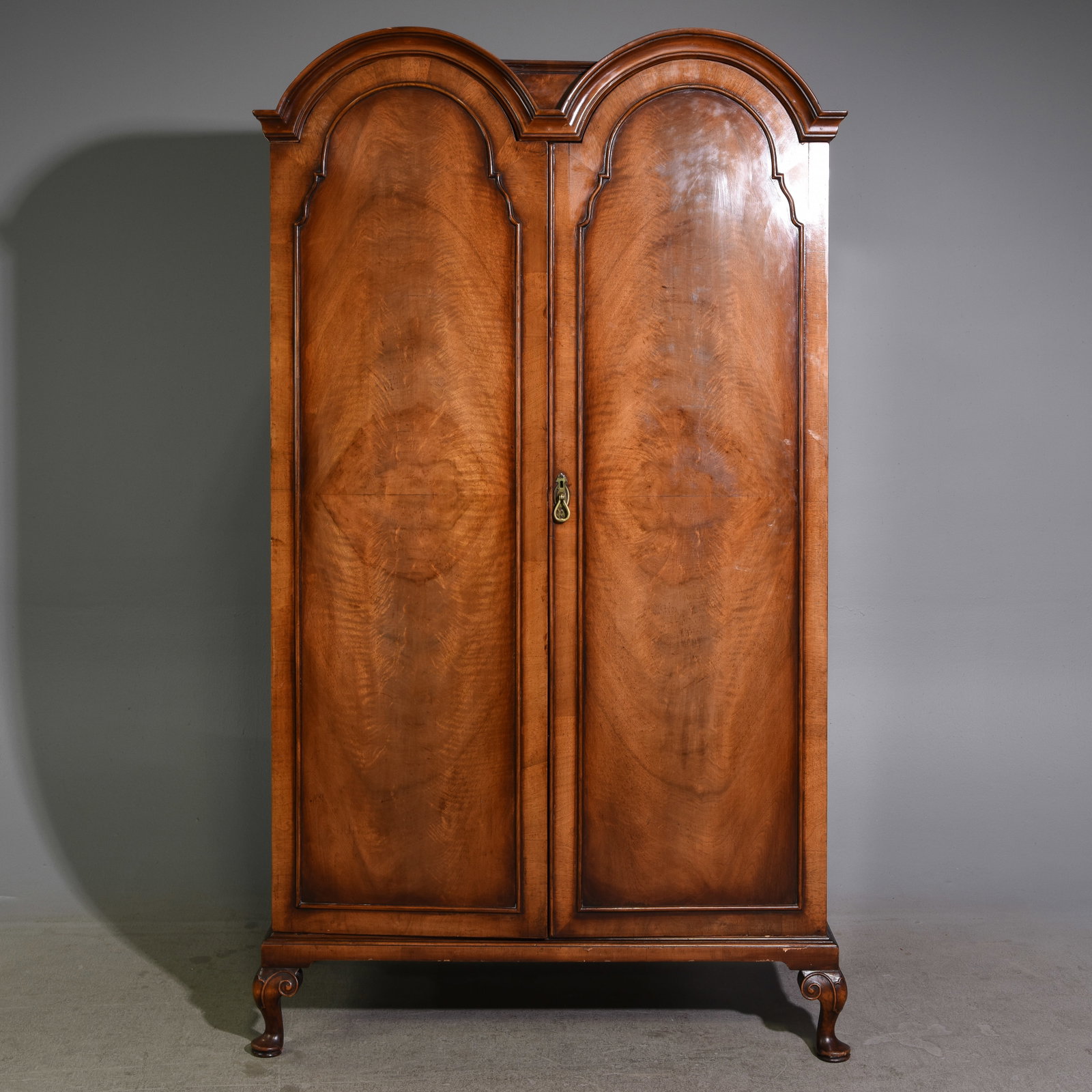 British Walnut Double Dome Top Robe: British Walnut Double Dome Top Robe - 77.5 in tall x 45 x 22.5