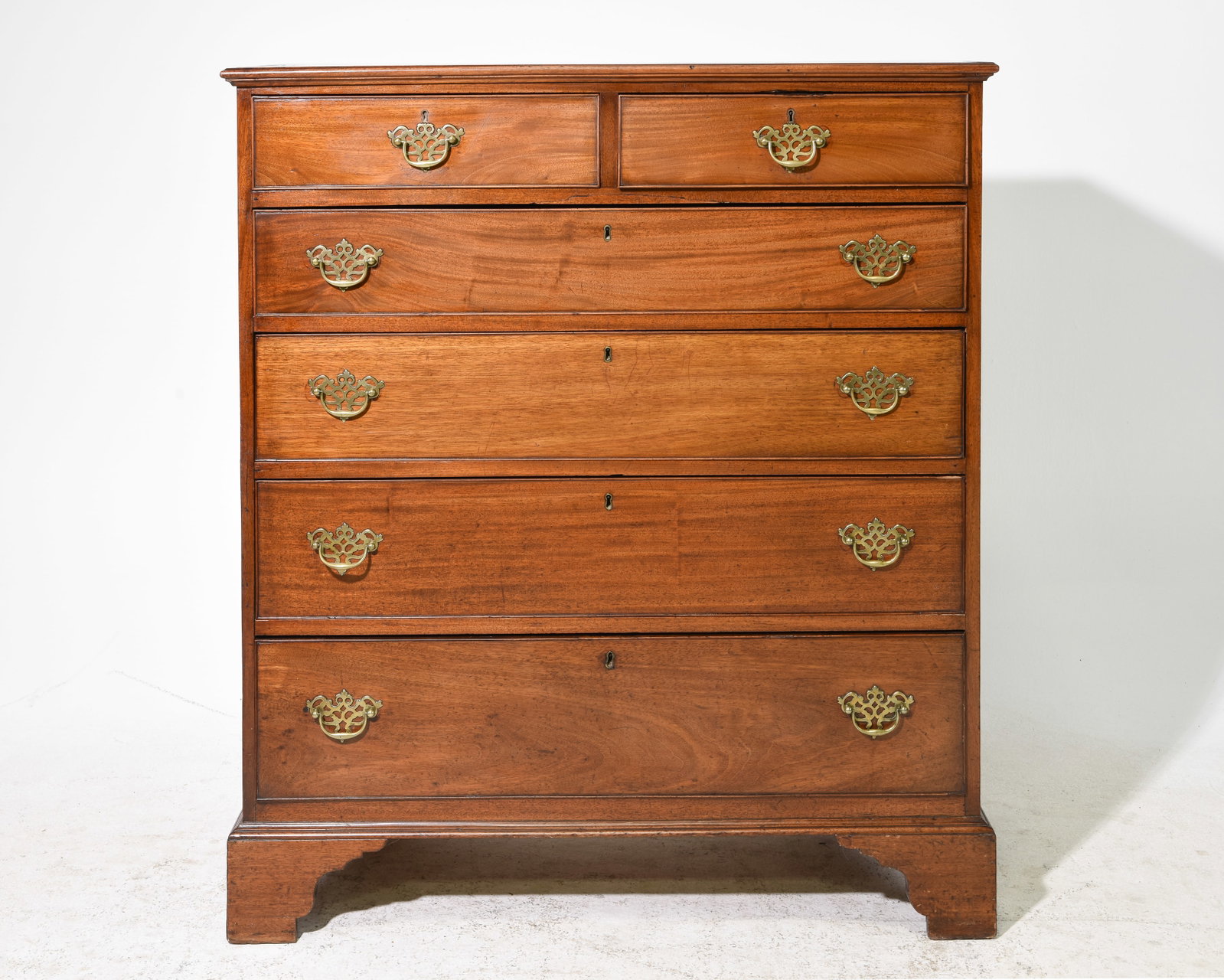 British Mahogany 6 Drawers Chest: British Mahogany 6 Drawers Chest - 49 in tall x 43 x 20