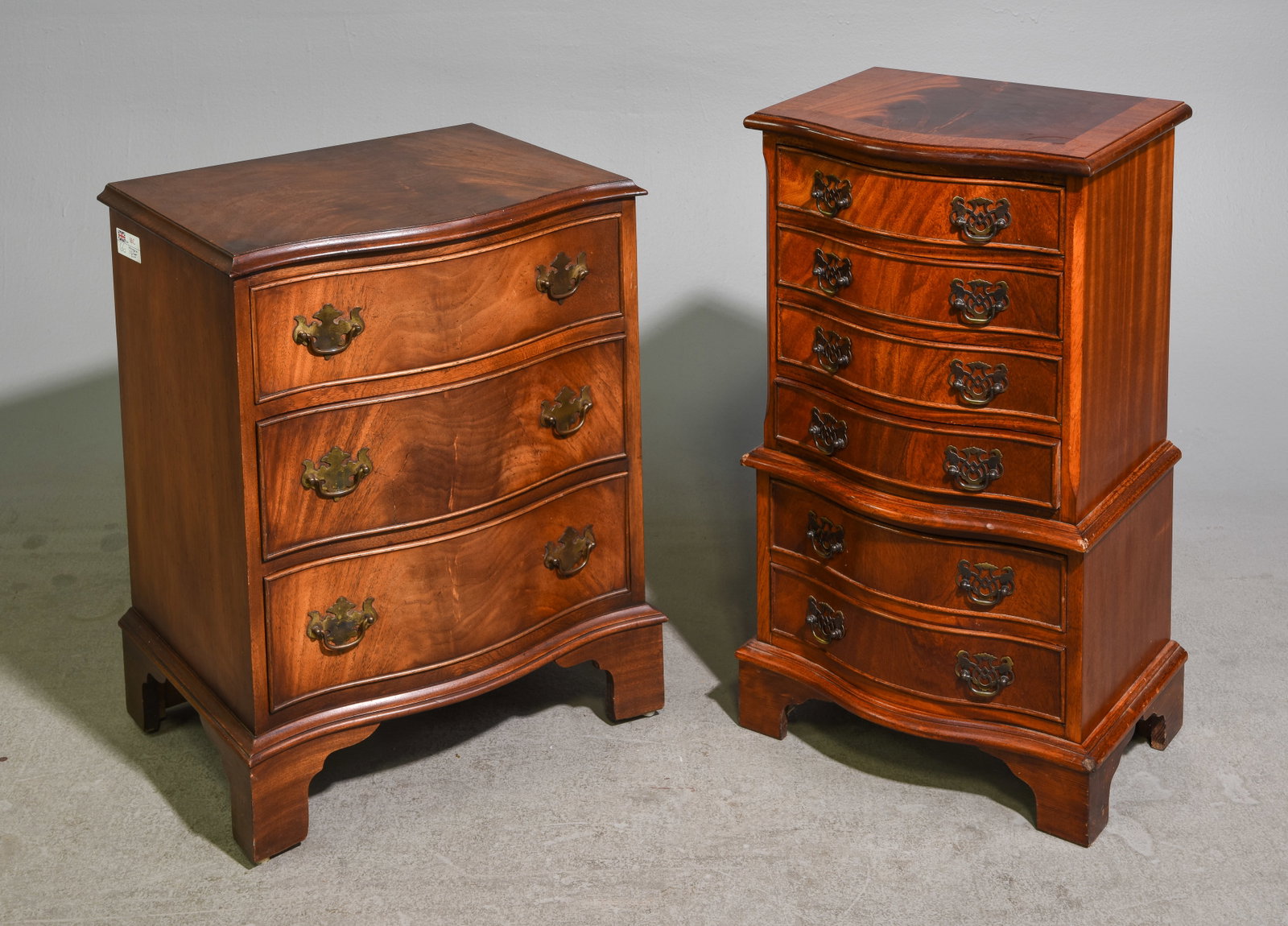 British Mahogany 3 Drawers Chest & 6 Drawers Chest: British Mahogany 3 Drawers Chest & 6 Drawers Chest - 30 in tall x 16.5 x 13.5