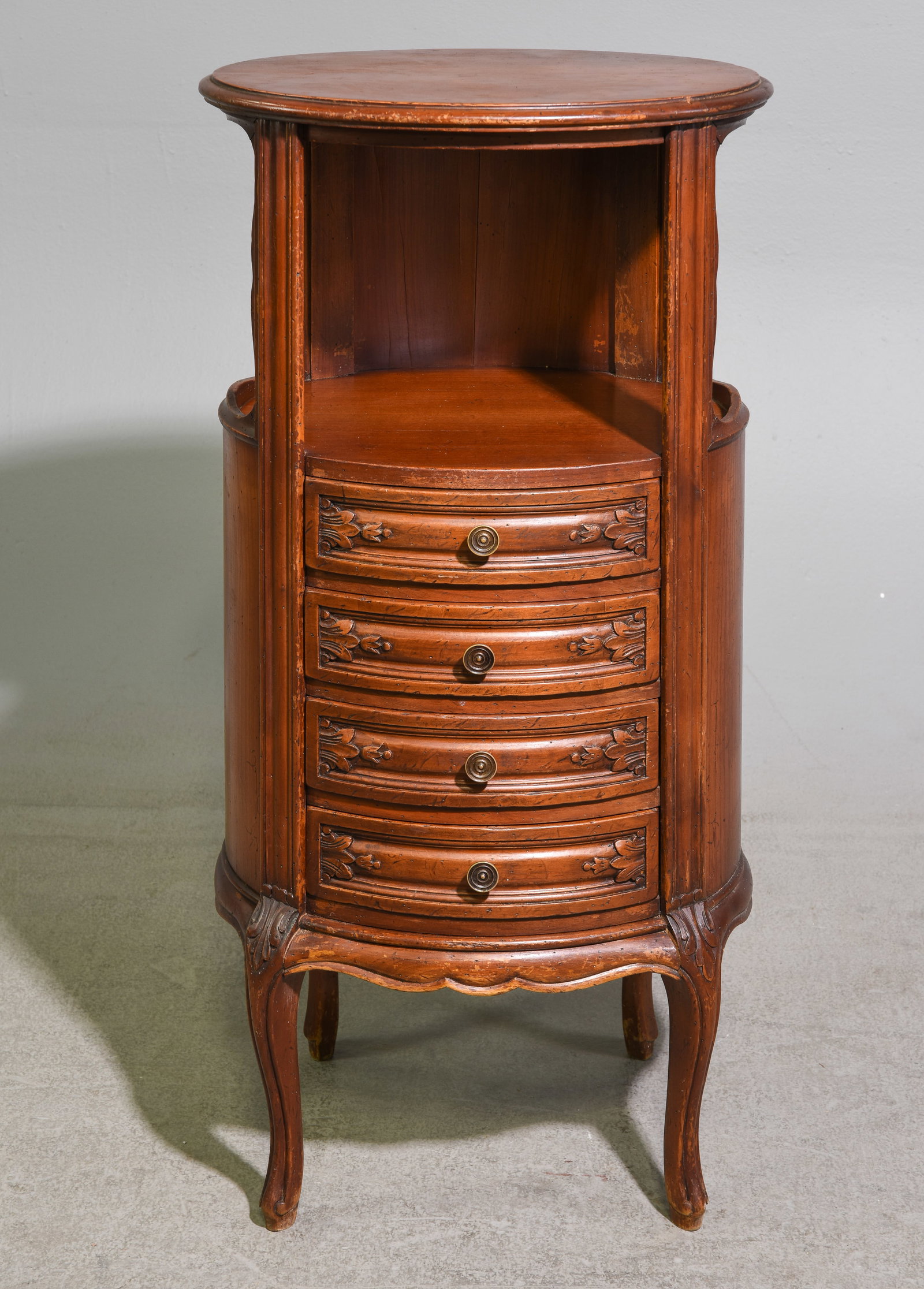 Louis XV Style 4 Drawers Cabinet: French Louis XV Style 4 Drawers Cabinet - 36 in tall x 18 x 15