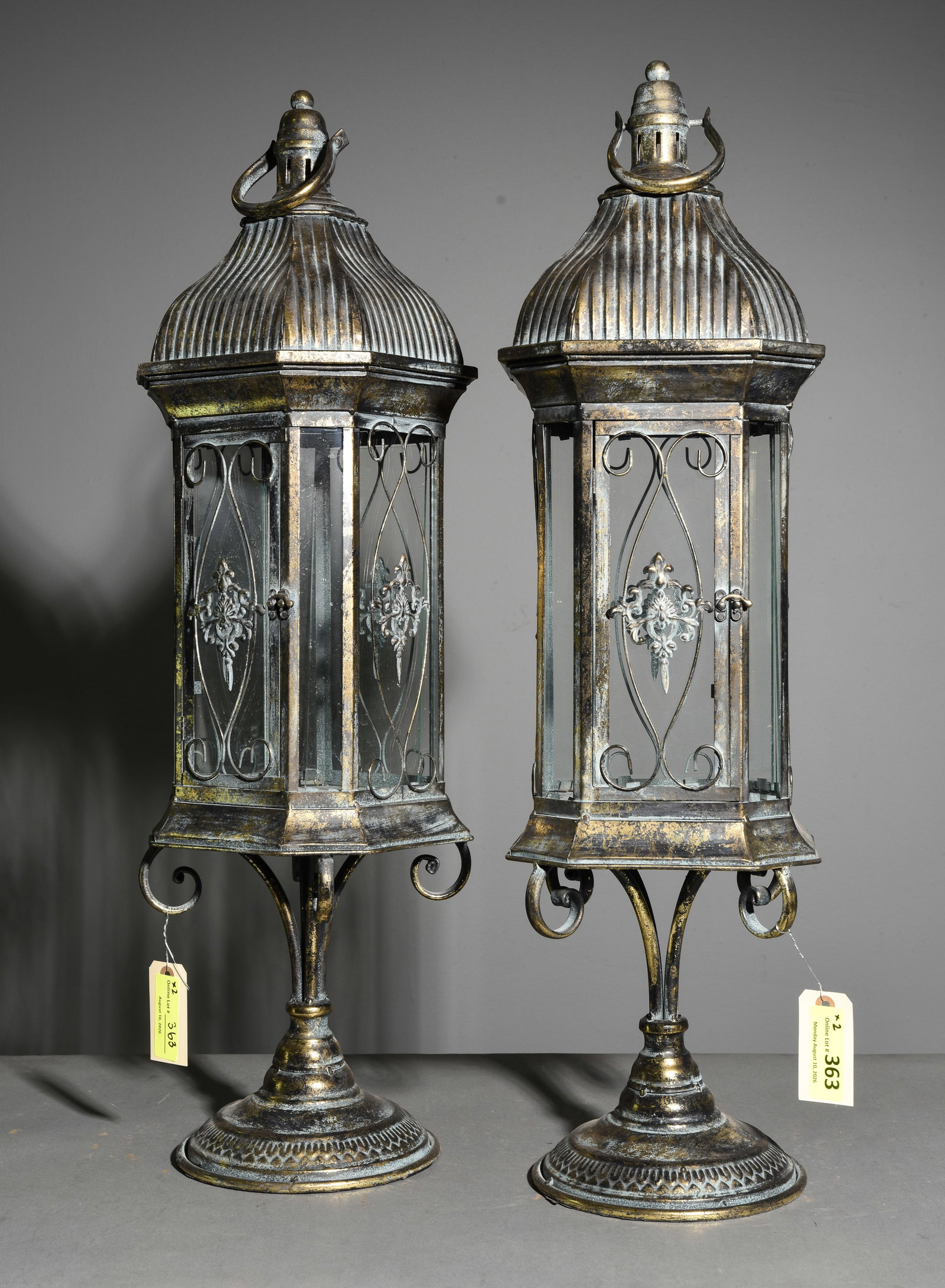 2 Danish Rococo Style Metal Lanterns (1 of 2)