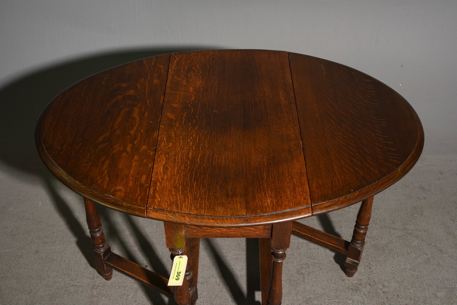 British Oak Drop Leaf Table - 3