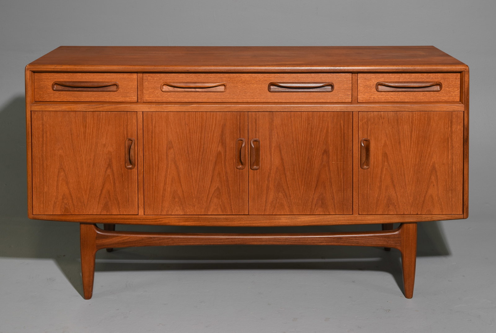 Mid Century Small "Fresco" Sideboard - G-Plan: This Danish Modern Style Teak Credenza is made by Mid Century Modern Furniture Maker G Plan ( Gplan ) & is part of their "Fresco" Range. - 33.25 in tall x 60 x 18