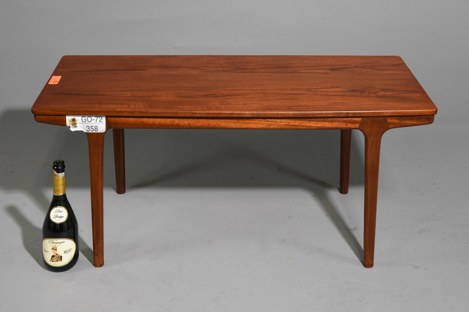 Mid Century Coffee Table - McIntosh: Danish Modern Style Coffee Table with Two Pull Out Trays by McIntosh - 18 in tall x 42 x 18.5