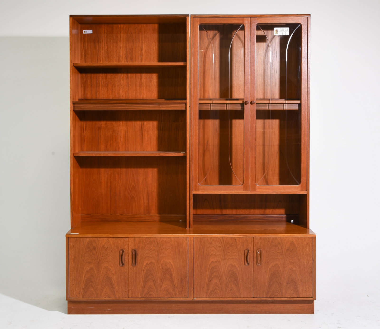 Mid Century Modern G-Plan Cocktail Cabinet / Wall Unit: Danish Modern Style Cocktail Cabinet / Wall Unit by British Furniture Maker G-Plan - 78 in tall x 64 x 18 - These will break down for easier transport