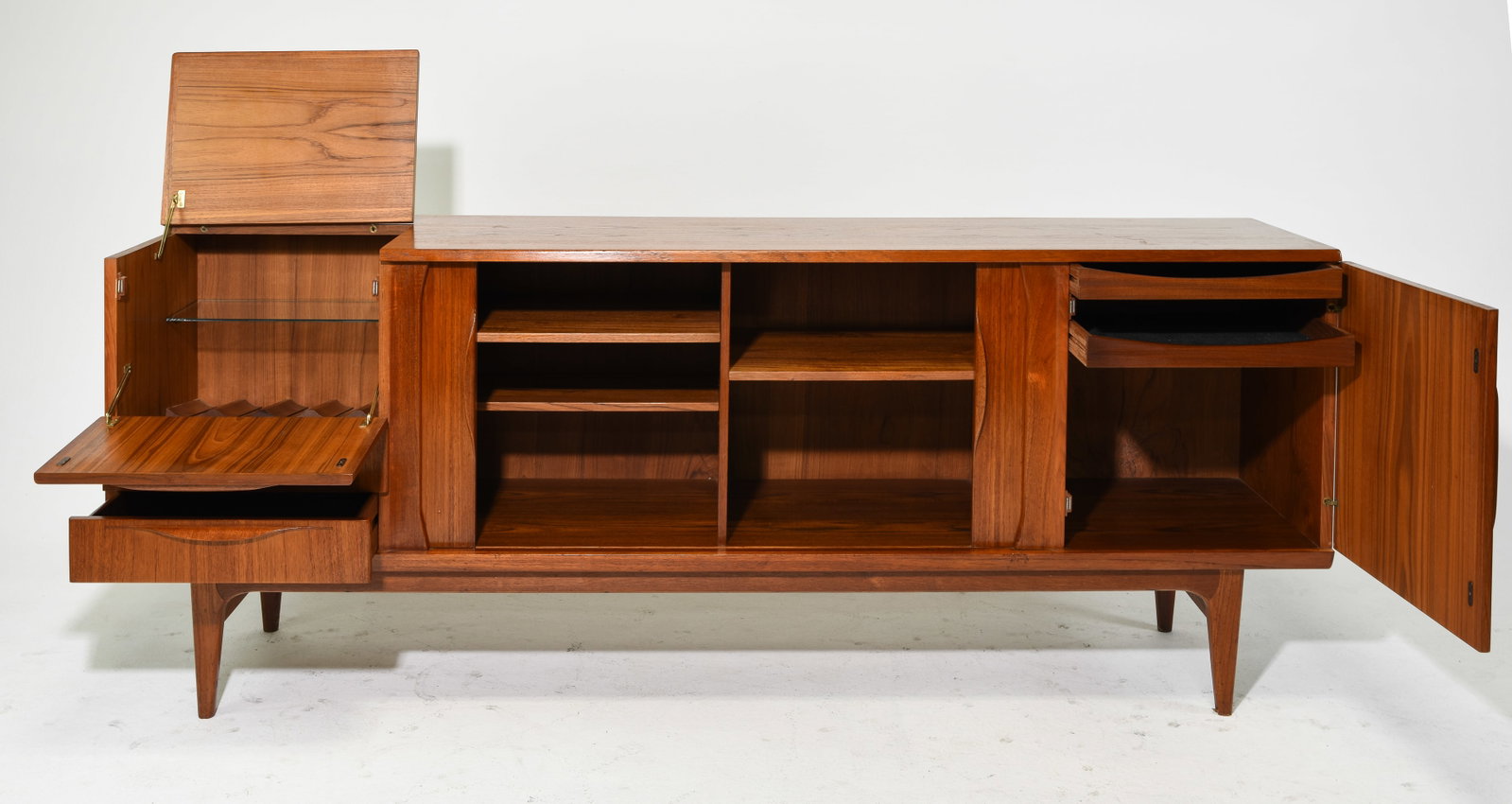 Johannes Andersen for Uldum Møbelfabrik Tambour Cocktail Sideboard / Credenza - 3