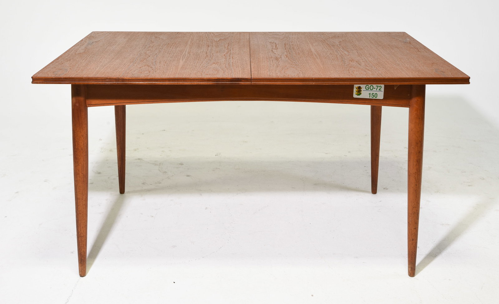 Mid Century Modern Table - White & Newton: Danish Modern Style Dining Table with Pop Up Leaf by White & Newton - 28.5 in tall x 56 x 36, Leaf adds an additional 20 inches, Floor to apron is 23.75 inches and the space between the legs is 42