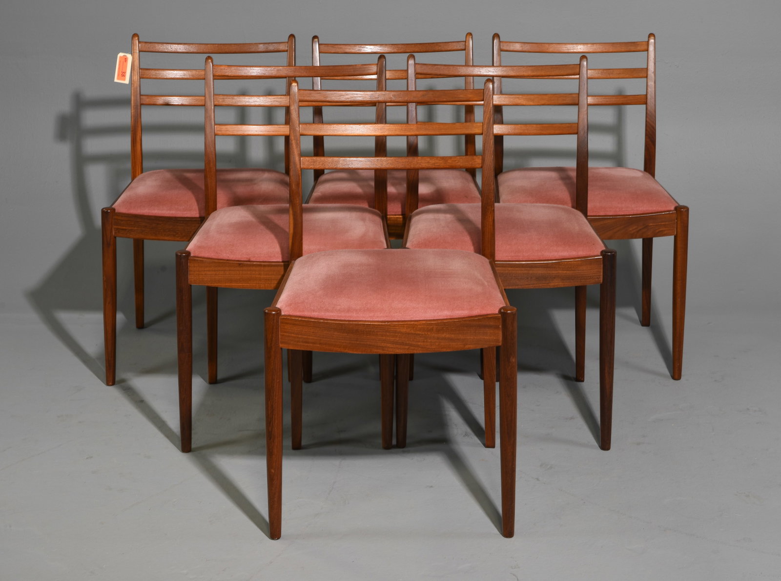 6 Mid Century Modern Ladder Back Chairs - Gplan: Set of 6 Danish Modern Style Ladder Back Dining Chairs by British Furniture Maker G-Plan - 32.5 in tall x 19.5 x 19 each with a seat height of 18 inches