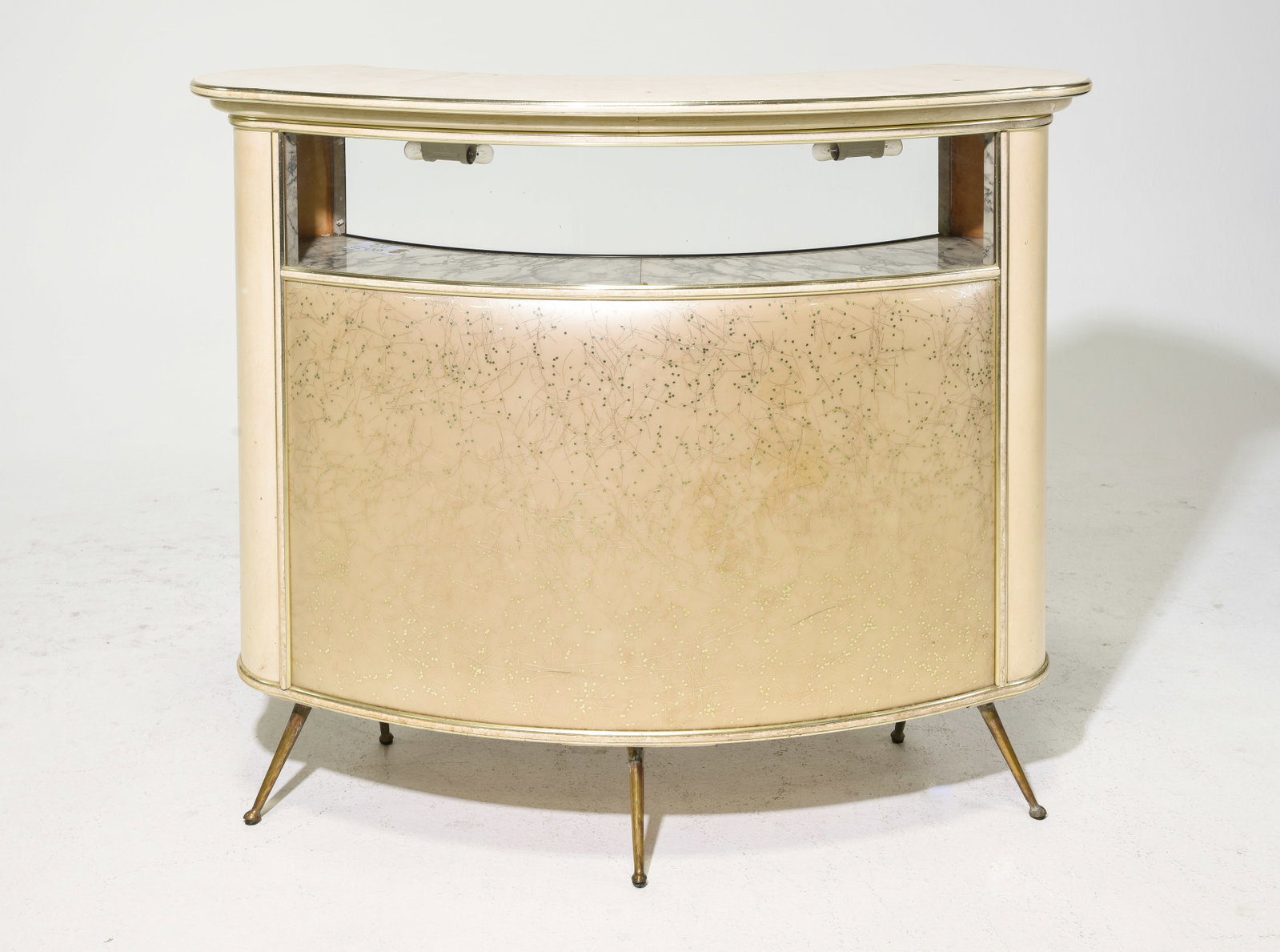 Mid Century Modern Laminate Home Bar: Danish Modern Style Laminate Home Bar - 40 in tall x 49 x 17