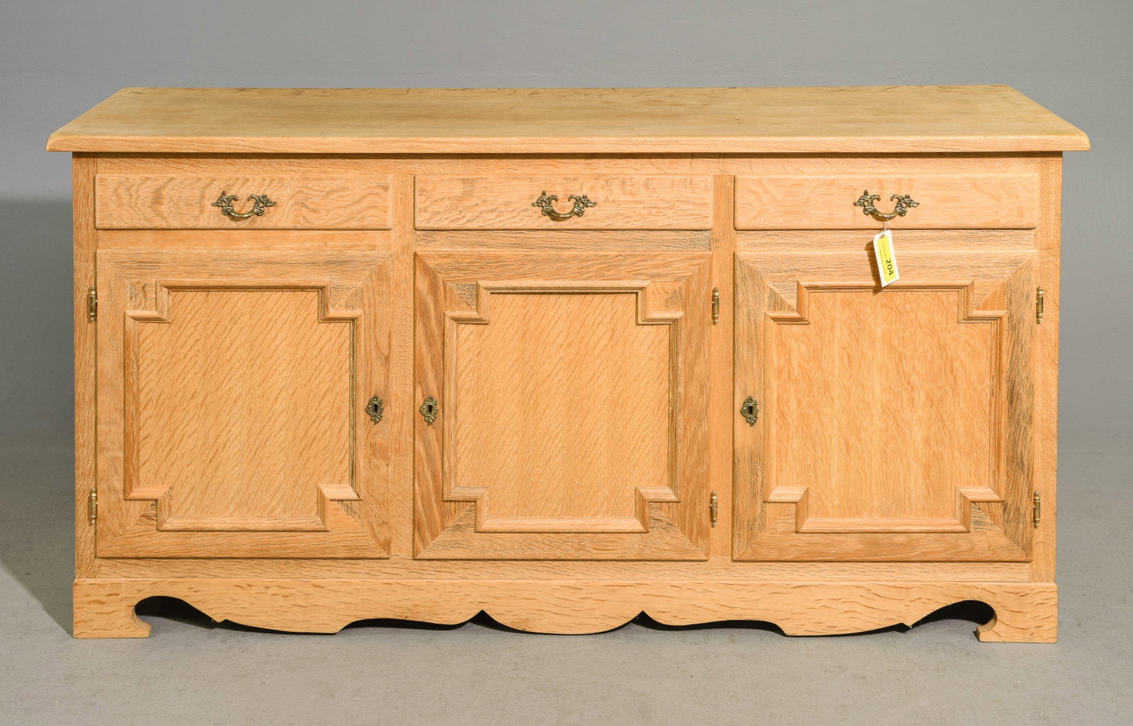 Danish Oak Three Door Sideboard / Credenza (1 of 6)