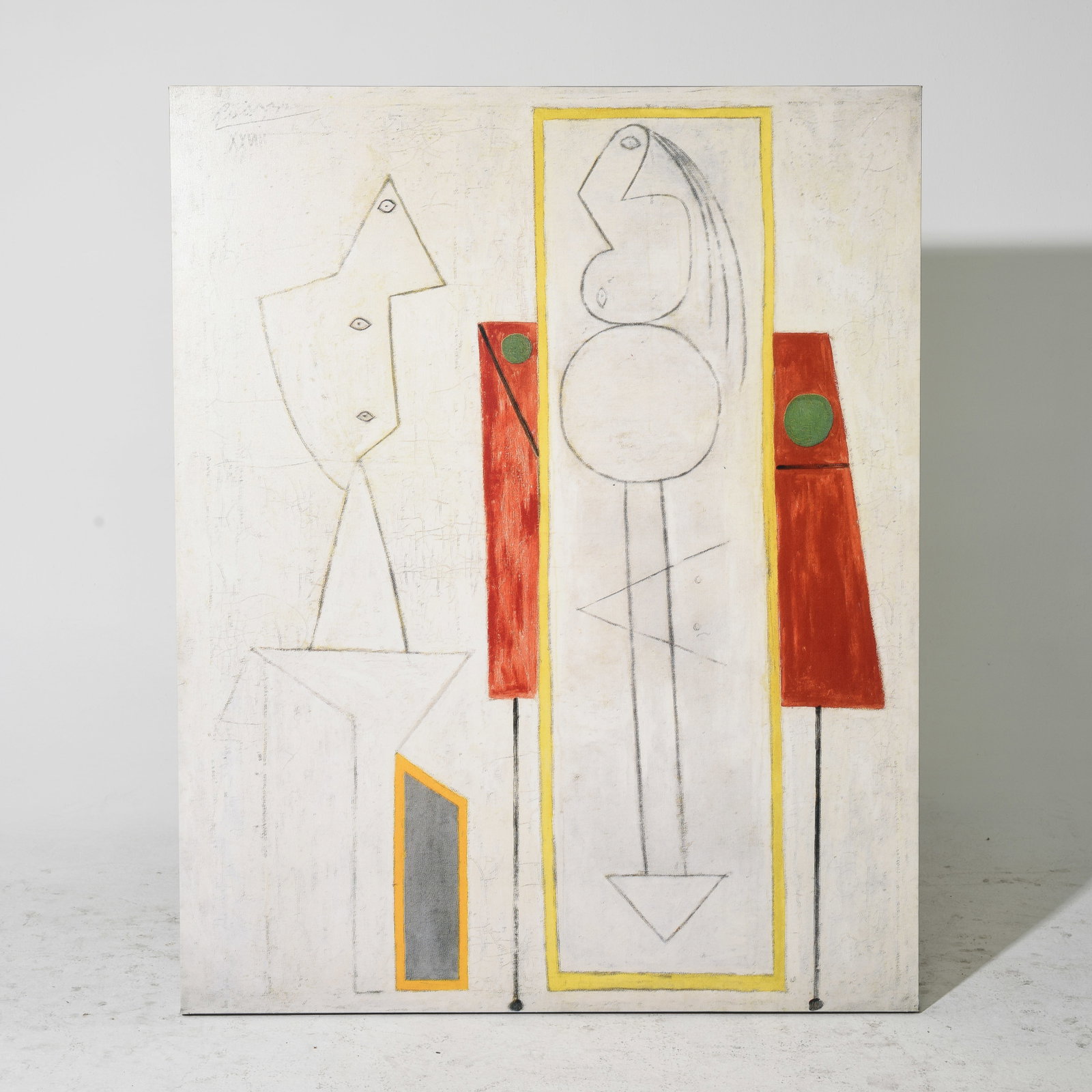 "The Studio" Print Art on Canvas: "The Studio" Print Art on Canvas - Original is done by Pablo Picasso and is last known to be in Venice, Italy - 56 in tall x 45 x 2