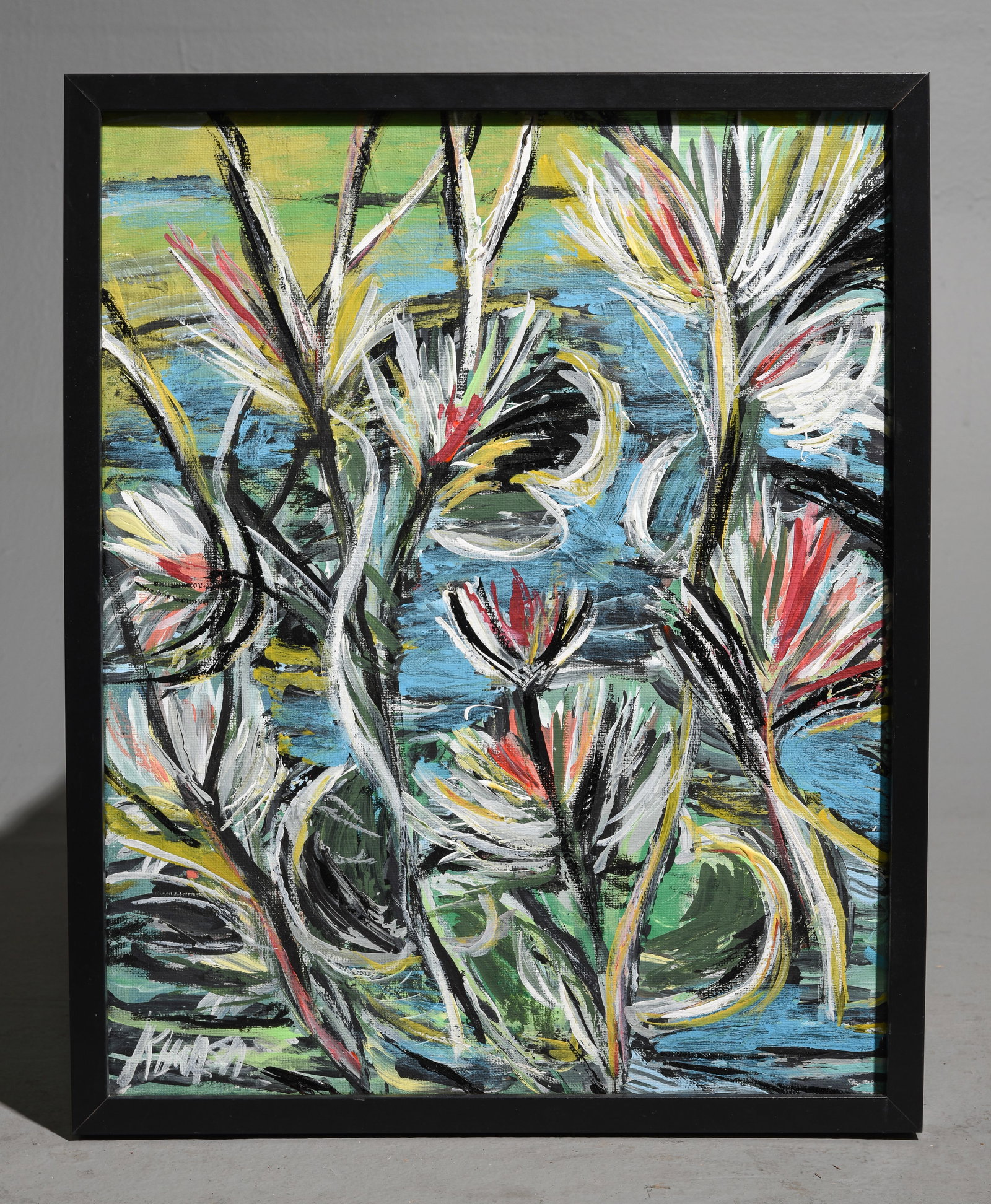 Kathy Hansen Framed Oil on Canvas: Kathy Hansen Framed Oil on Canvas - 21 in tall x 17 x 1.5