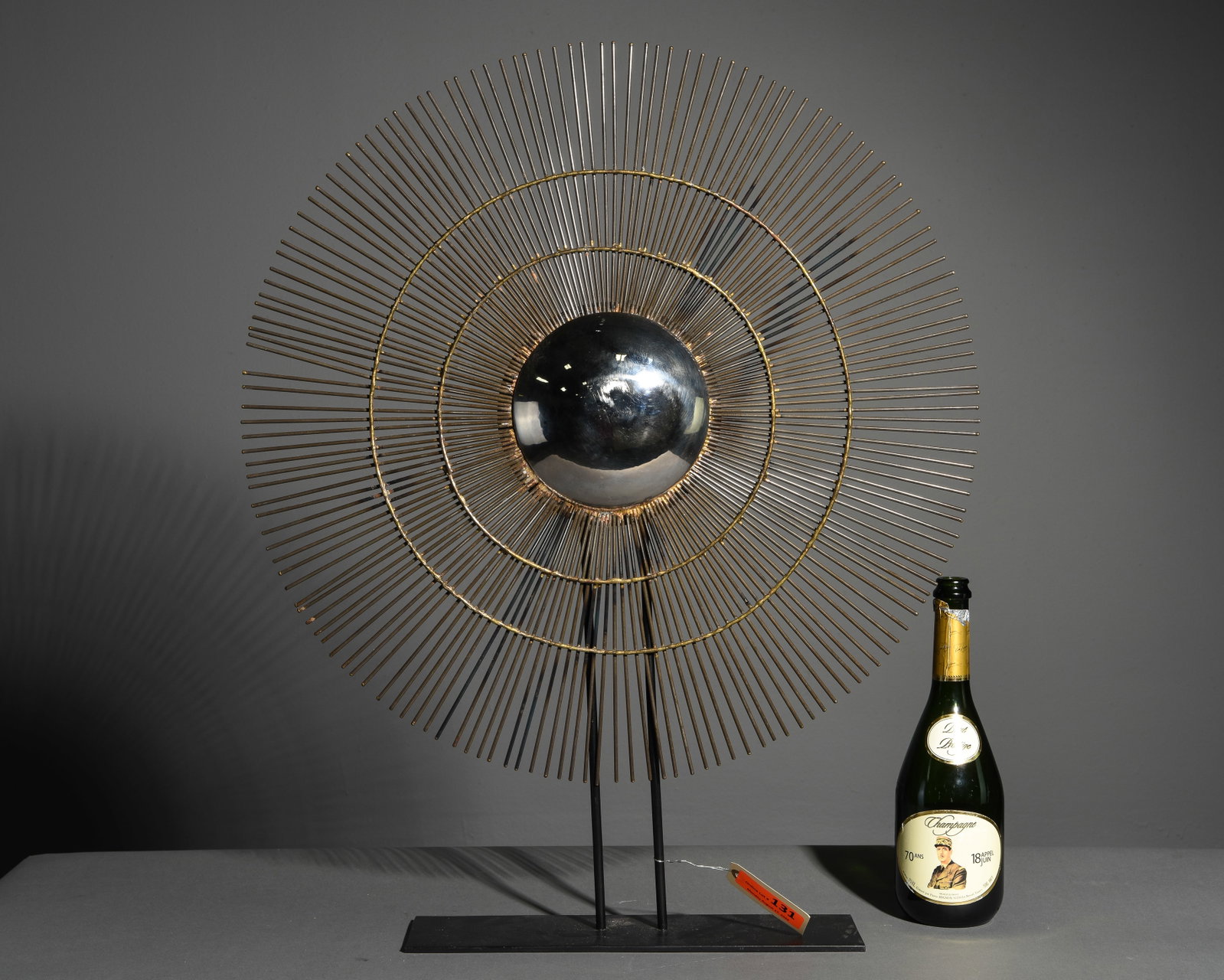 Brutalist Style Burst Mirror on Stand (1 of 5)