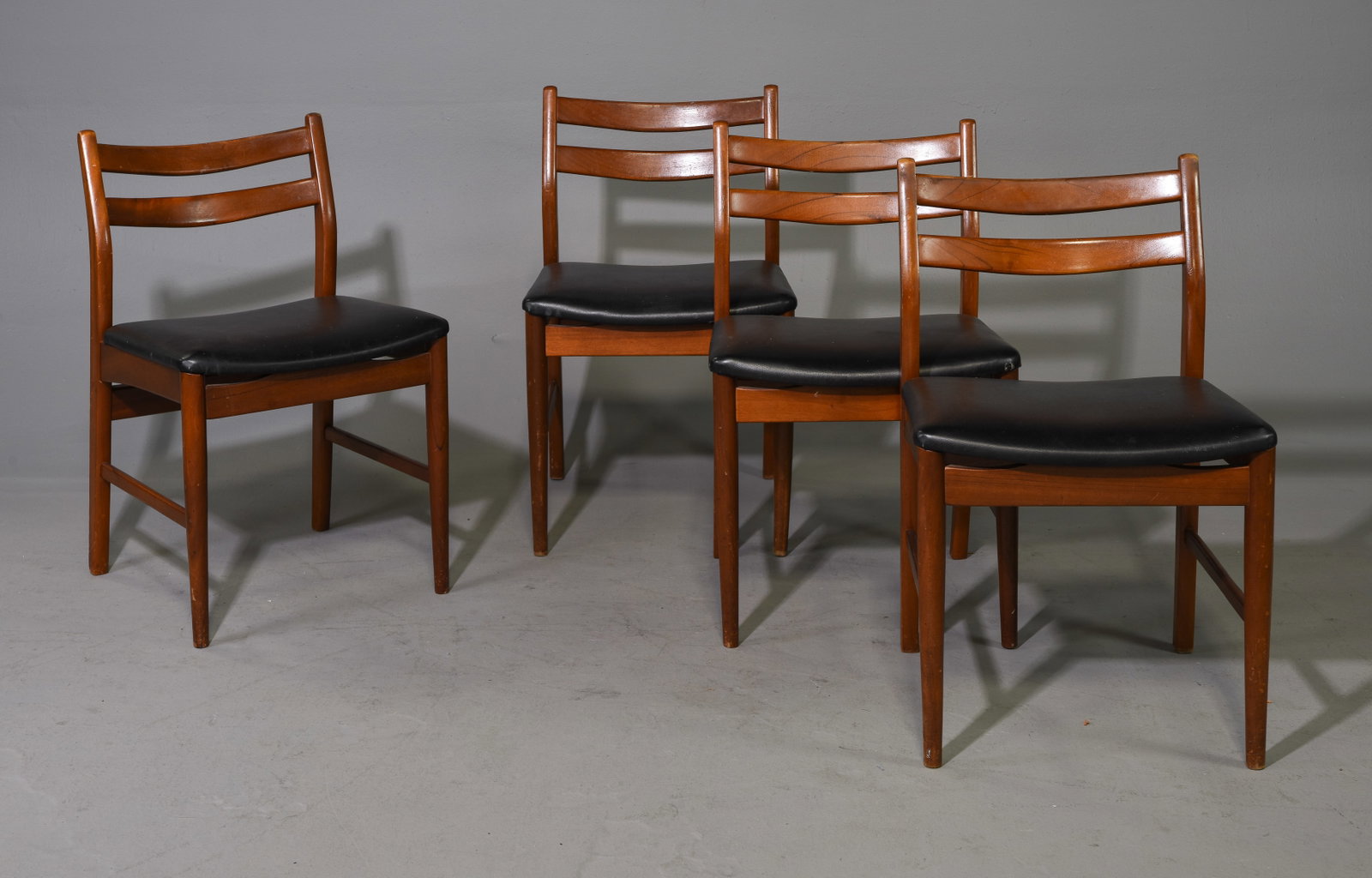 Set Of 4 Mid Century Modern Dining Chairs: Set Of Danish Modern Style Dining Chairs - 31 in tall x 19 x 19, seat height is 18 in