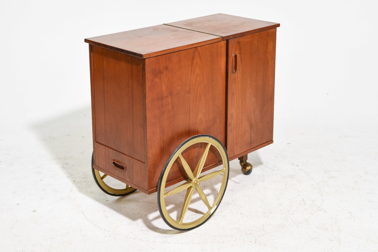 Mid Century Modern Bar Cart: Danish Modern Style Bar Cart - 28.25 in tall x 32 x 18.5