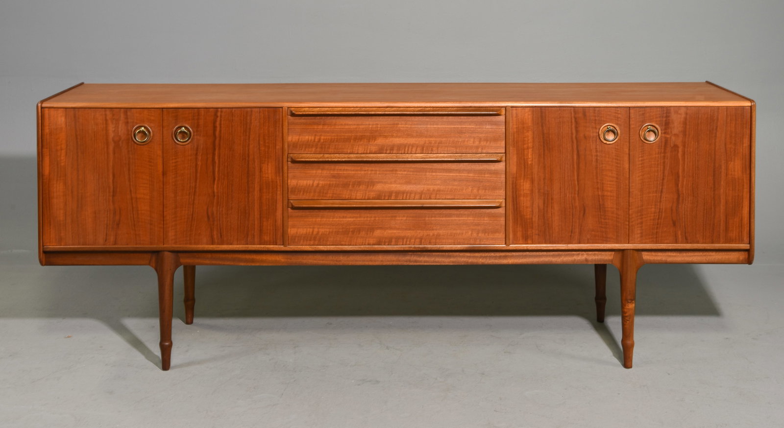 Mid Century Modern Sideboard - McIntosh: Danish Modern Style Sideboard / Credenza by McIntosh - 32 in tall x 84 x 18