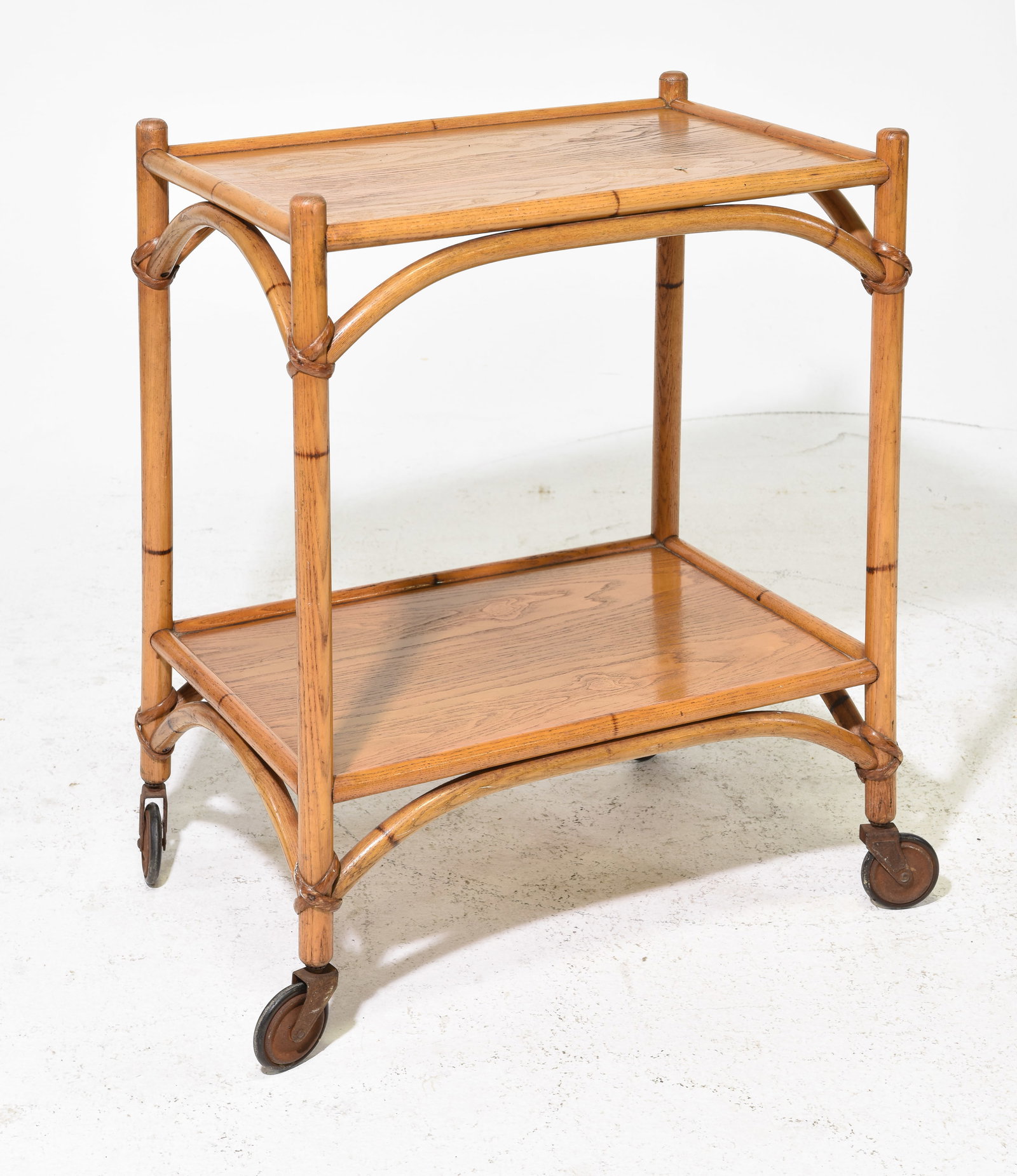 Faux Bamboo Bentwood Two Tier Trolley / Cart (1 of 4)