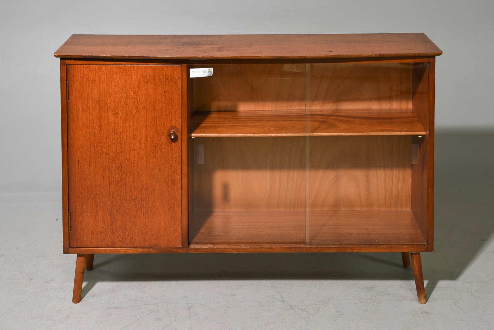 Mid Century Modern Sliding Glass Door Bookcase #2: Danish Modern Style Sliding Glass Door Bookcase - 29 in tall x 43 x 10.5