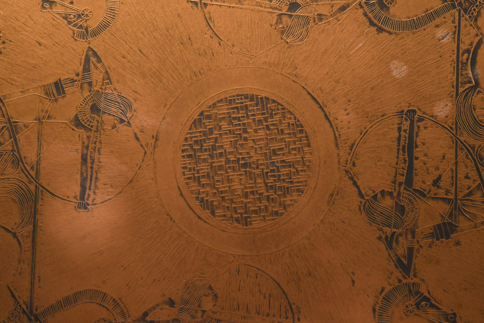 Swedish Copper Top Round Side Table - 3