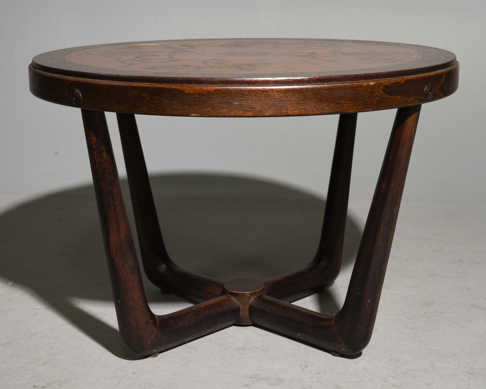 Swedish Copper Top Round Side Table - 4