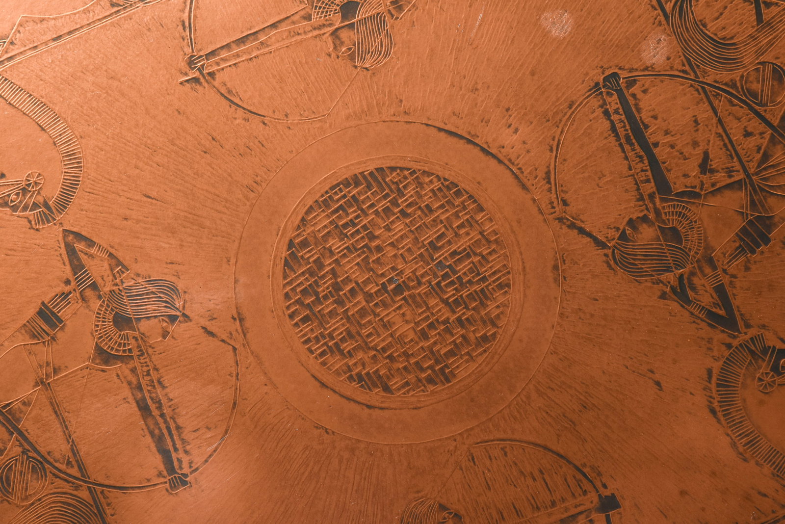 Swedish Copper Top Round Side Table - 6