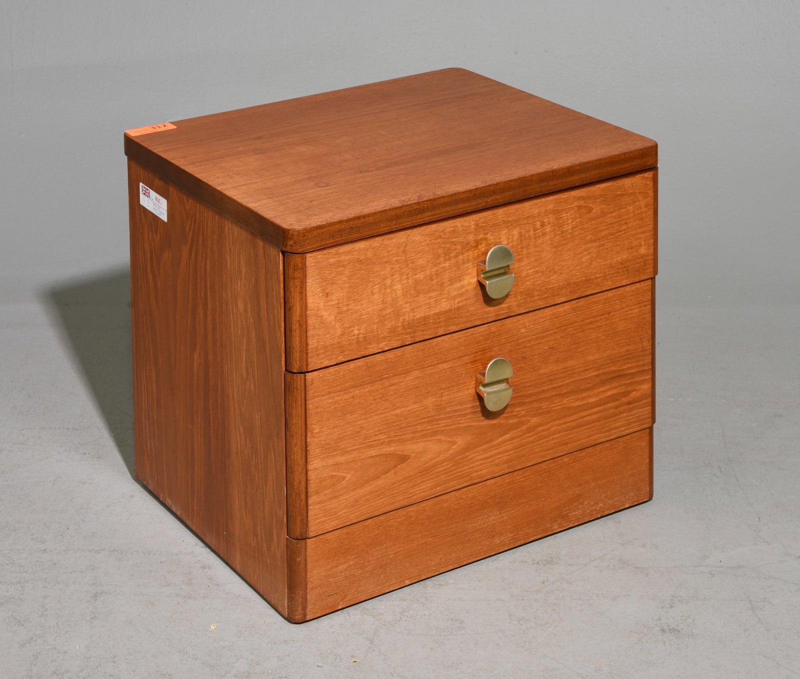 Mid Century Modern Low Two Drawer Chest - Stag (1 of 5)