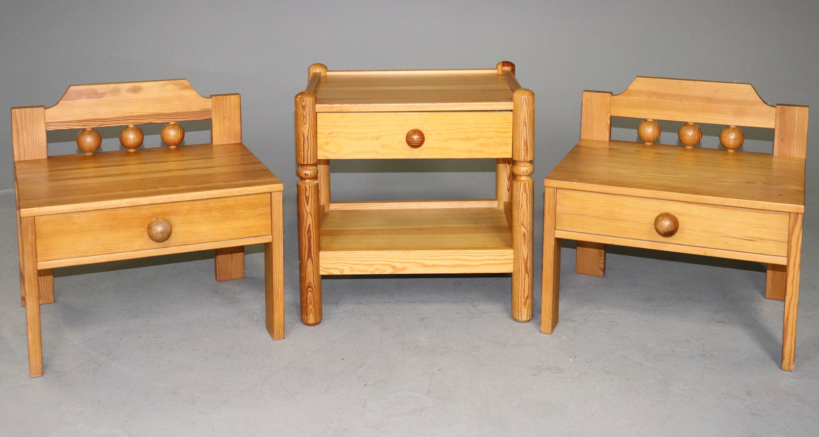 Swedish Pair Of Nightstands & Side Table (1 of 4)