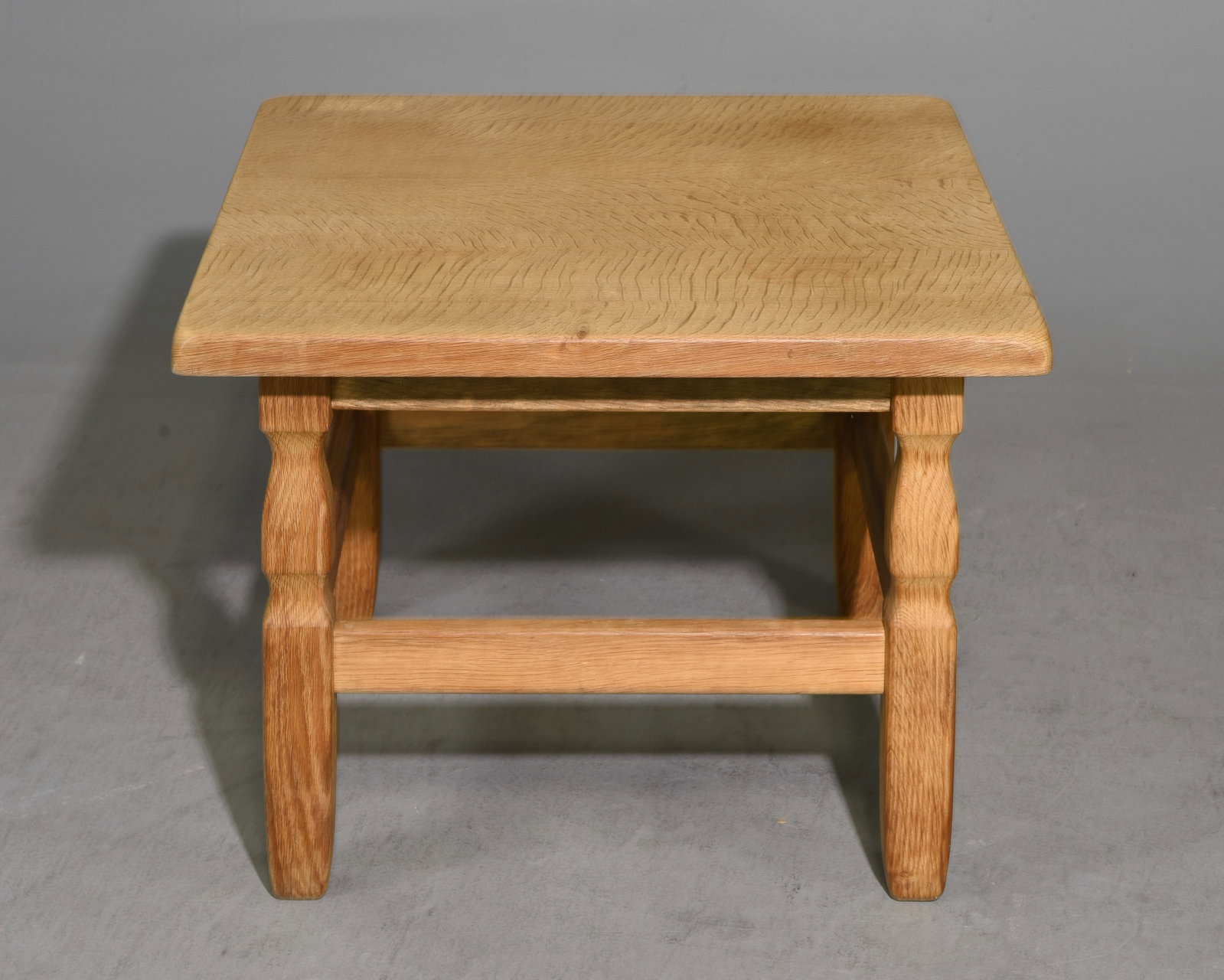 Danish Oak Square Coffee Table: Danish Oak Square Coffee Table - 19 in tall x 25.75 x 25.75 - Similar in style to / possibly by : S. Thrane & Son / Henning Kjaernulf / Guillerme & Chambron