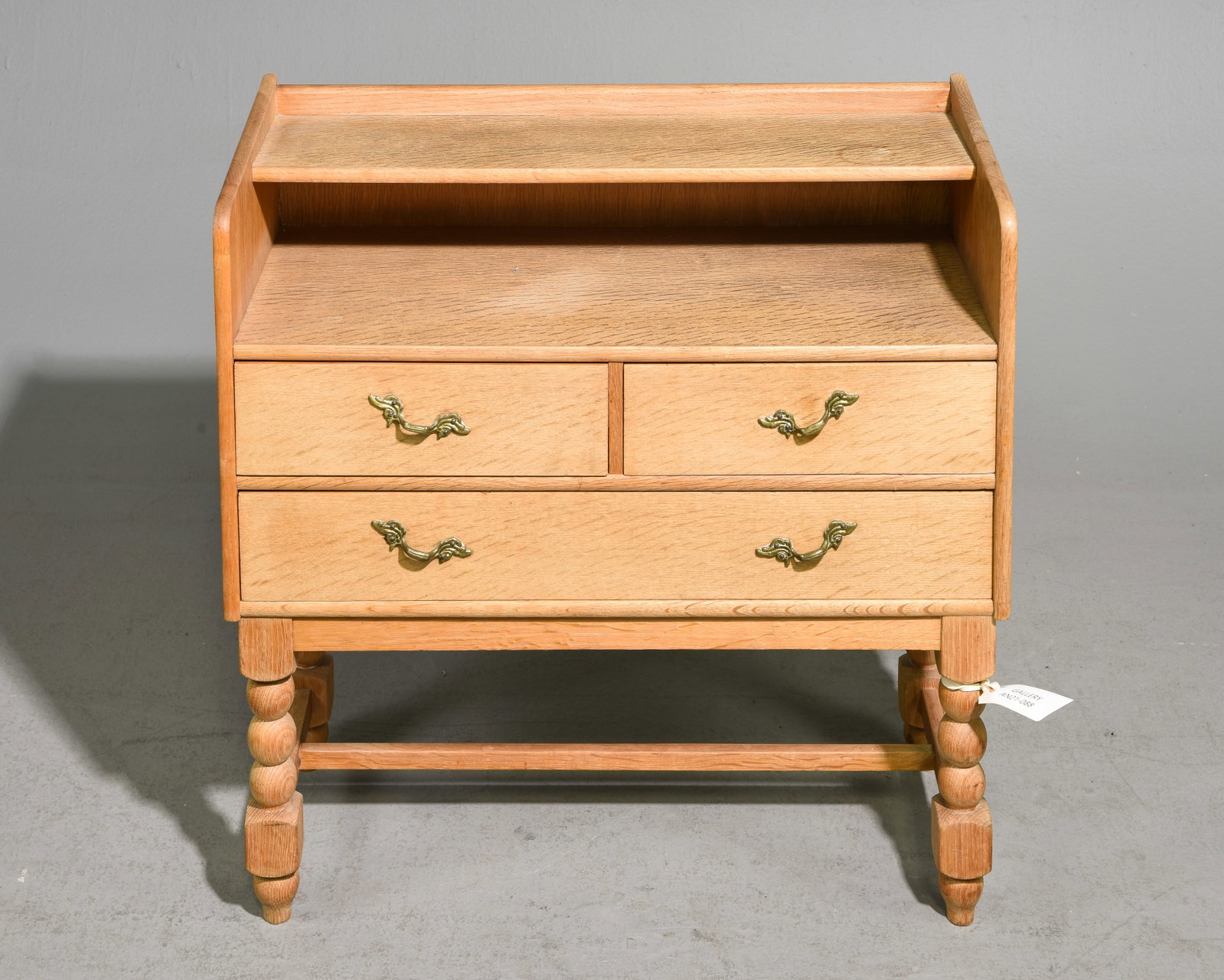 Danish Oak Low Occasional Chest with Top Niche: Danish Oak Low Occasional Chest with Top Niche - 25.75 in tall x 25.5 x 11 - Similar in style to / possibly by : S. Thrane & Son / Henning Kjaernulf / Guillerme & Chambron
