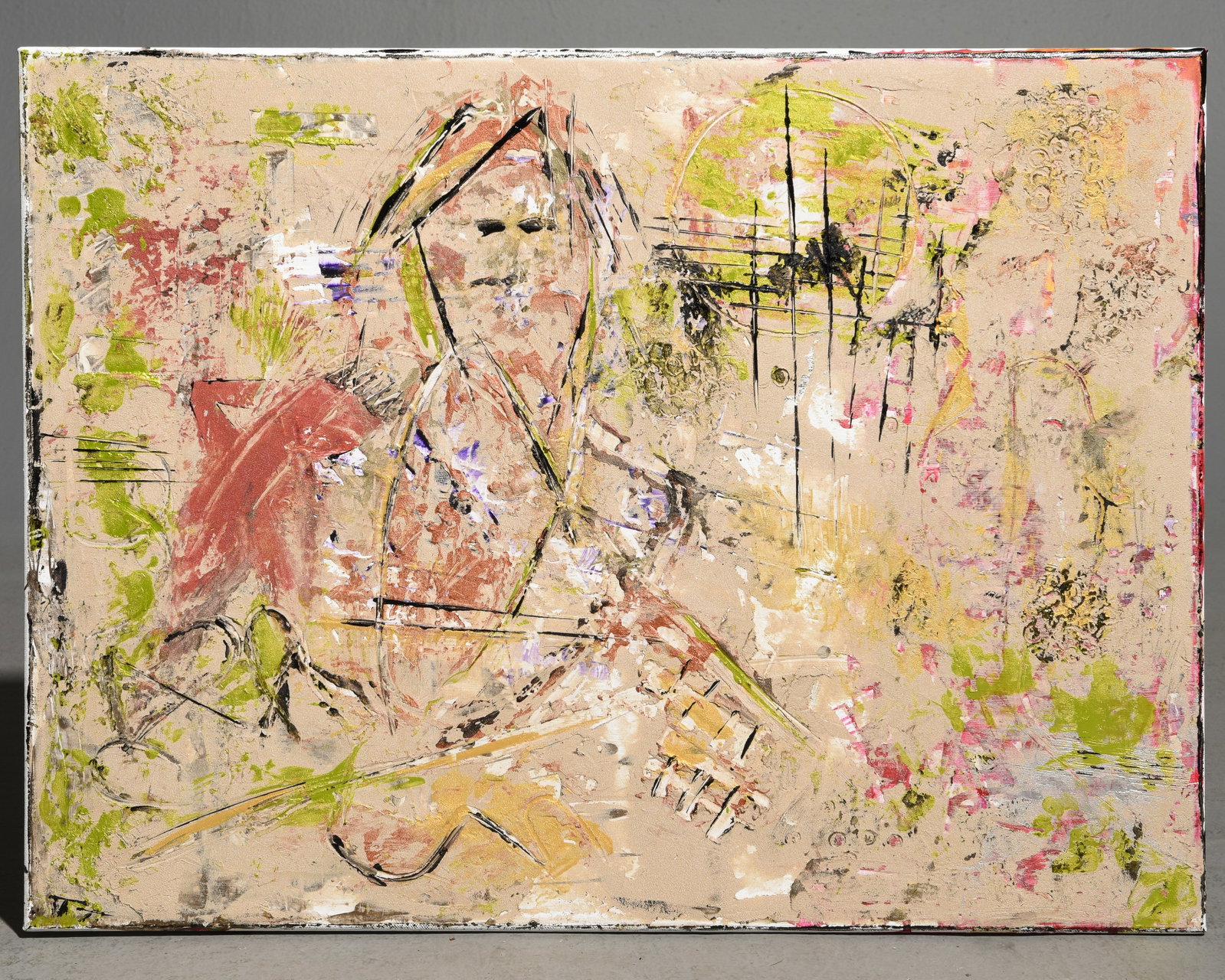 Unframed Abstract Oil on Canvas Art #4 (1 of 3)