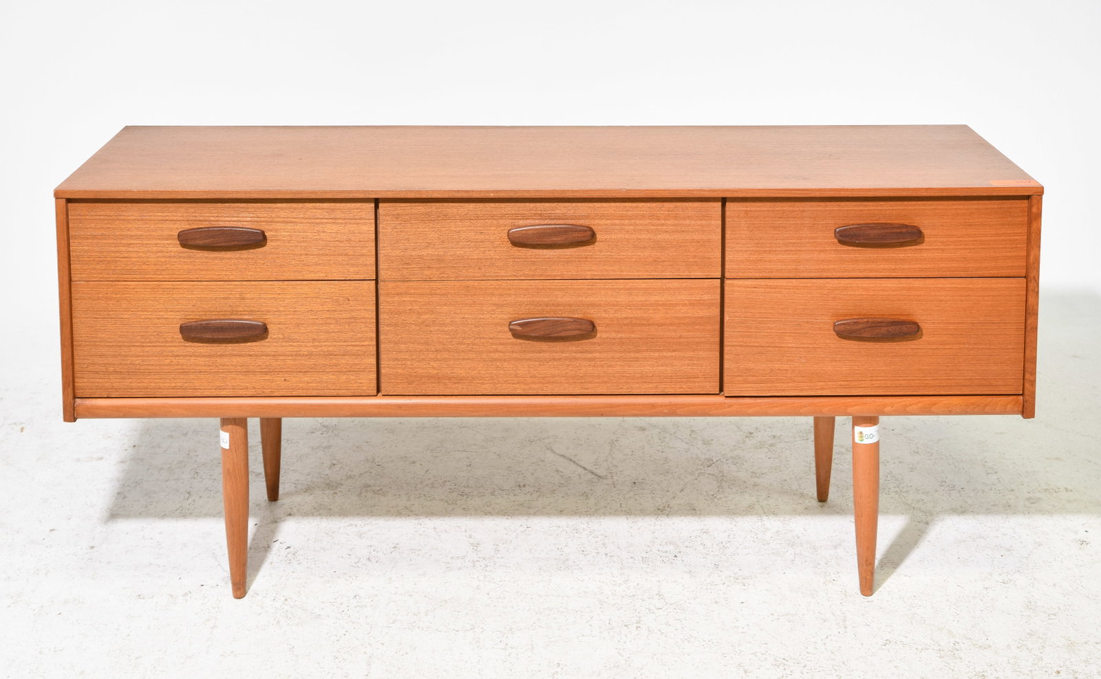 Mid Century Modern G-Plan Fresco Stool #1: This Danish Modern Style footstool is British and made by Mid Century Modern Furniture Maker G Plan ( Gplan ), Part of their Fresco Series - 17 in tall x 20.5 inch diameter