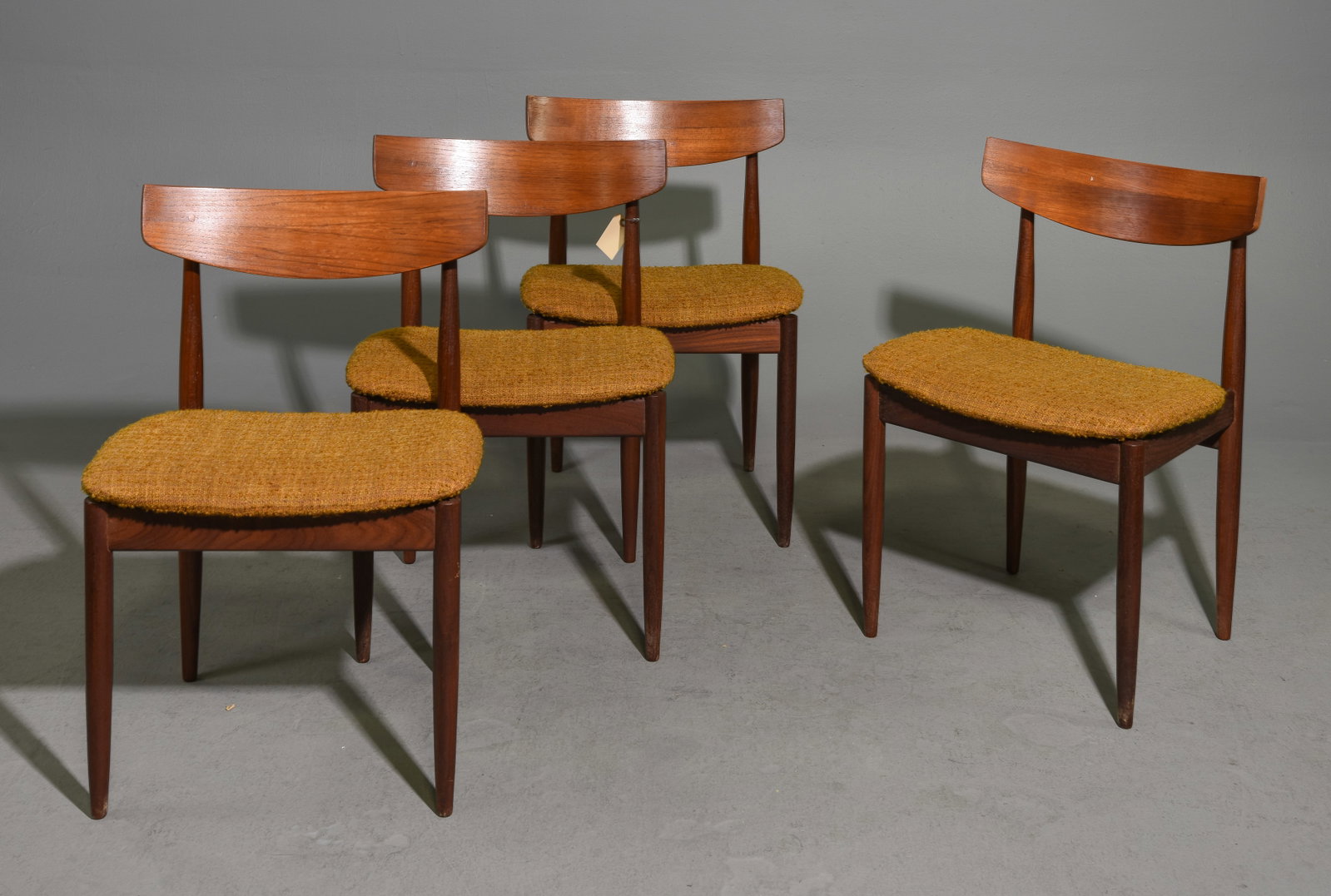 4 Mid Century Modern Dining Chairs - Gplan: Danish Modern Style Set of 4 Dining Chairs by British Furniture Maker G-Plan - 29 in tall x 19.5 x 17.25 each with a seat height of 18 inches