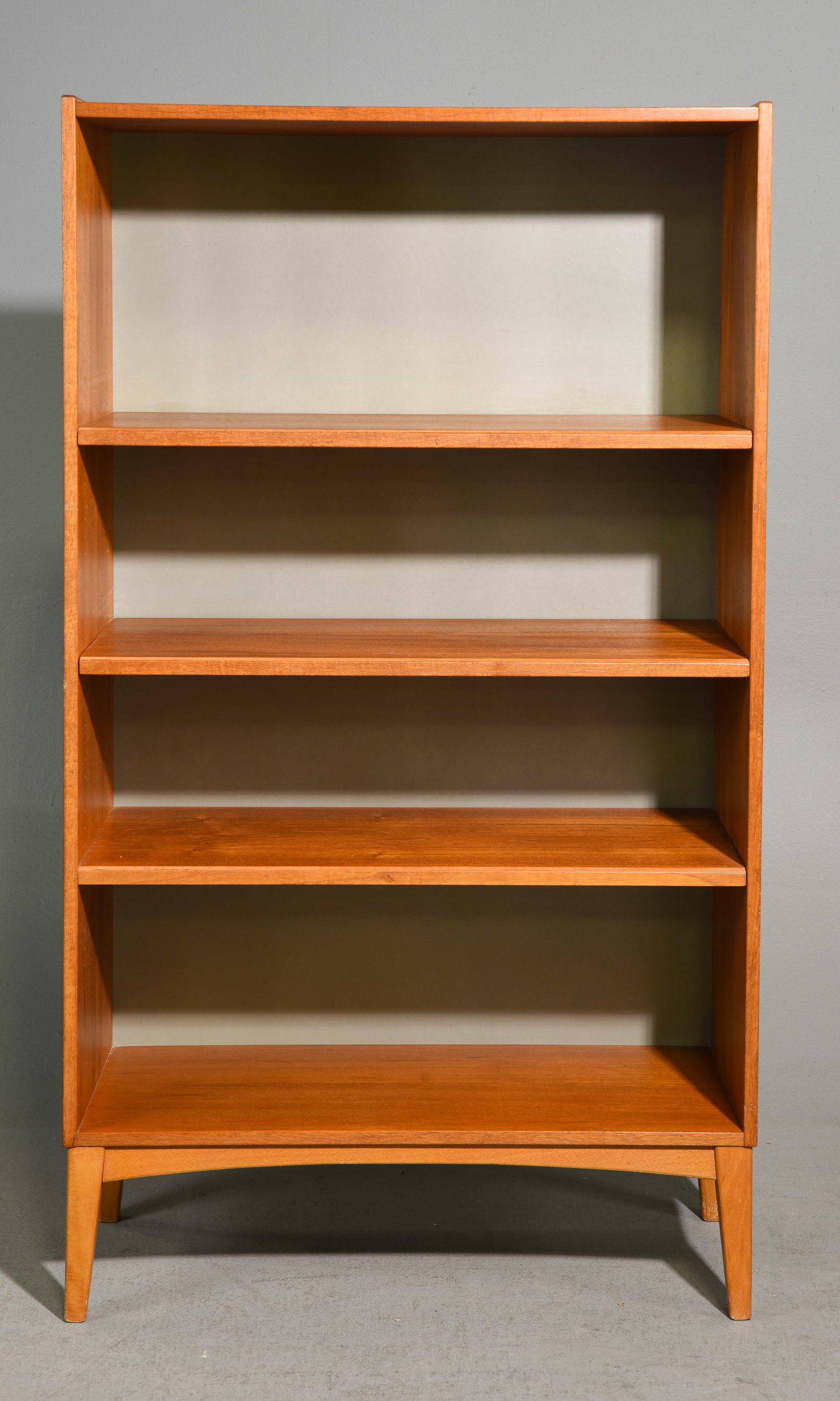 Mid Century Modern Open Bookshelf: Danish Modern Style Open Bookshelf - Brantorps - 54.5 in tall x 31.25 x 12.5
