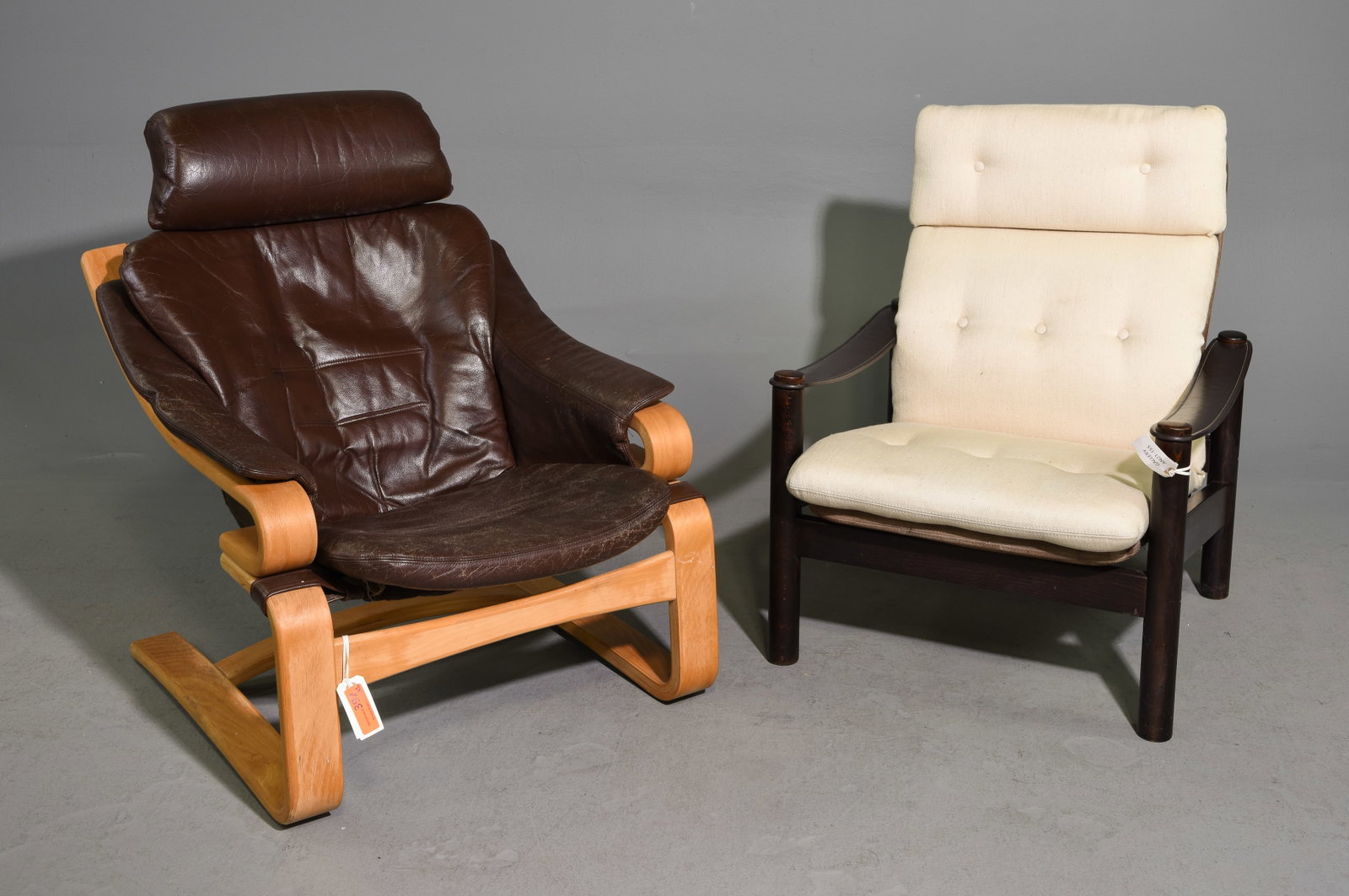2 Danish Upholstered Lounge Chairs (1 of 6)