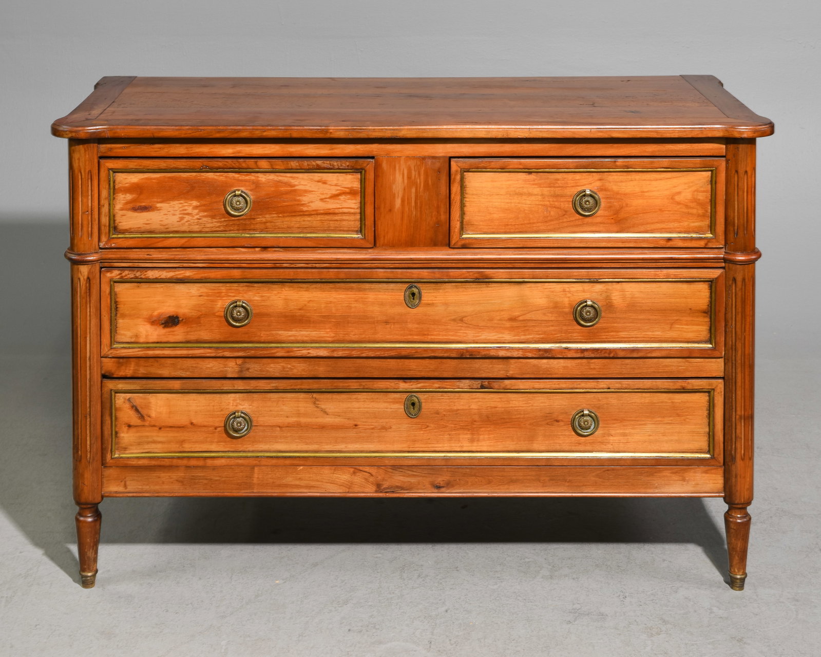 Louis XVI Style Four Drawer Chest: French Louis XVI Style Four Drawer Chest - 31 in tall x 46 x 19