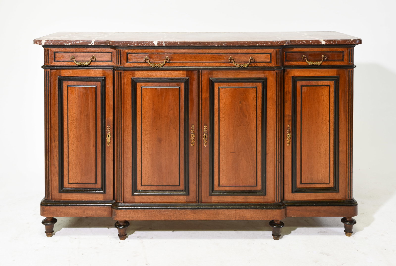 Louis XVI Style Marble Top Four Door Sideboard (1 of 9)