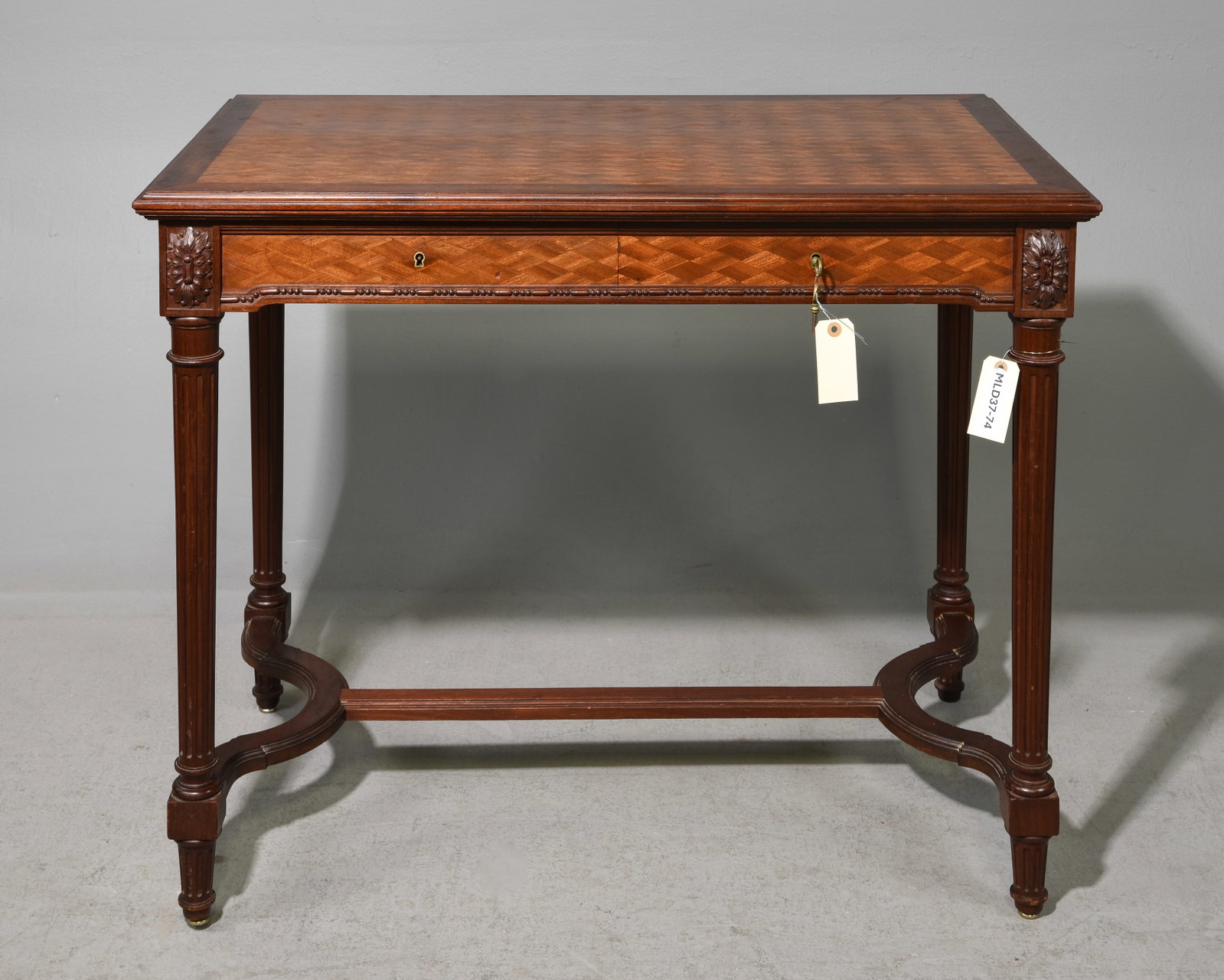 Louis XVI Style Two Drawer Writing Table (1 of 6)