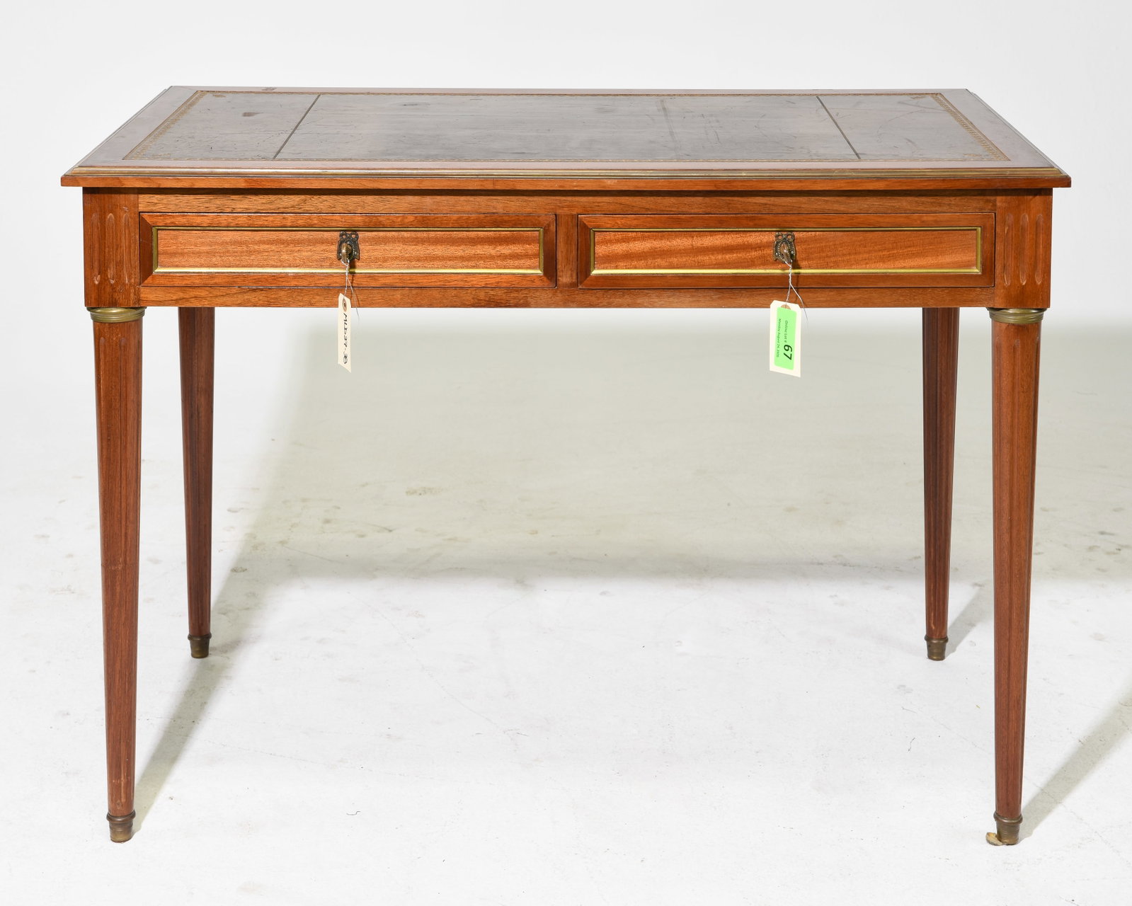 Louis XVI Style Leather Top Writing Table / Desk (1 of 8)